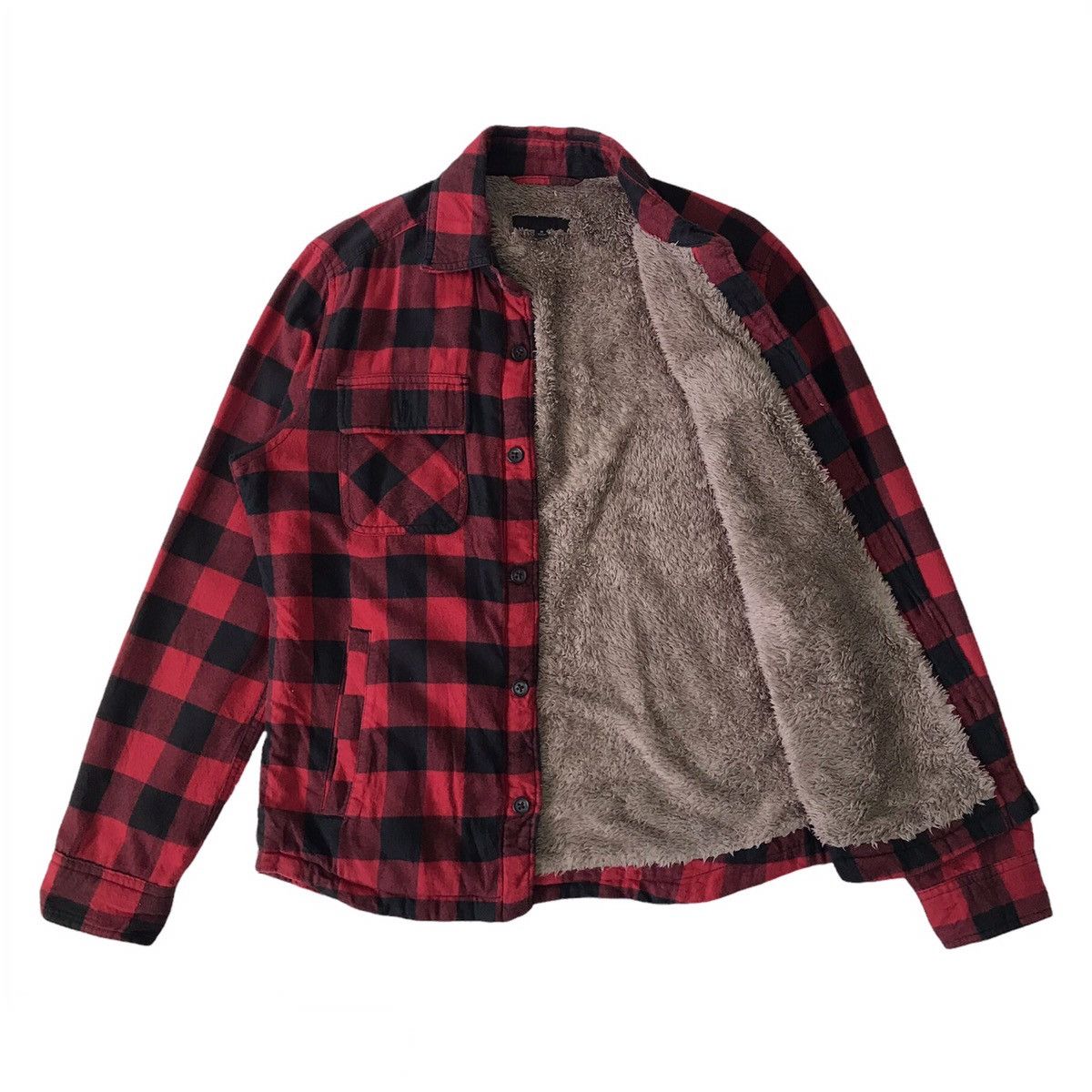 💥Steals💥Uniqlo Red Tartan Style Fleece Inside