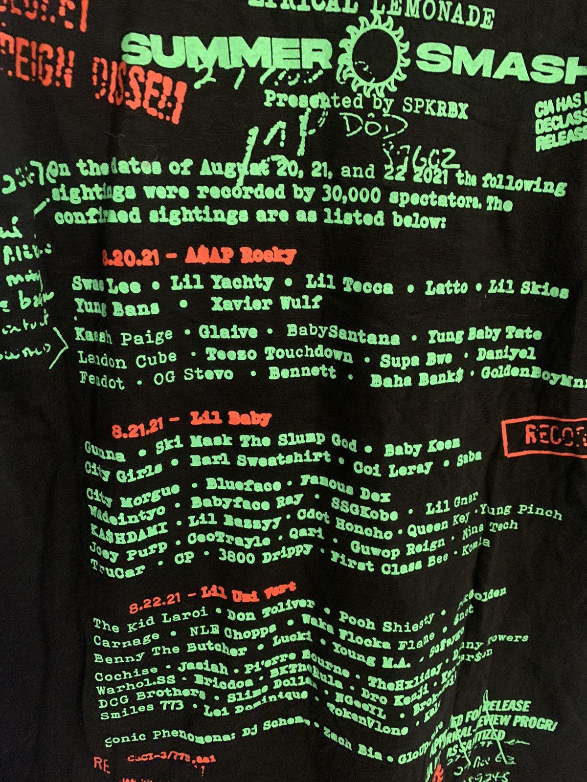 Band Tees Lyrical Lemonade Summer Smash 2021 Rap Music Tour T-Shirt Size US M / EU 48-50 / 2 - 5 Thumbnail