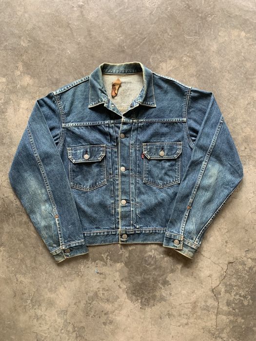 Vintage LEVI’S VINTAGE CLOTHING TRUCKER TYPE II SELVEDGE 1990’s | Grailed