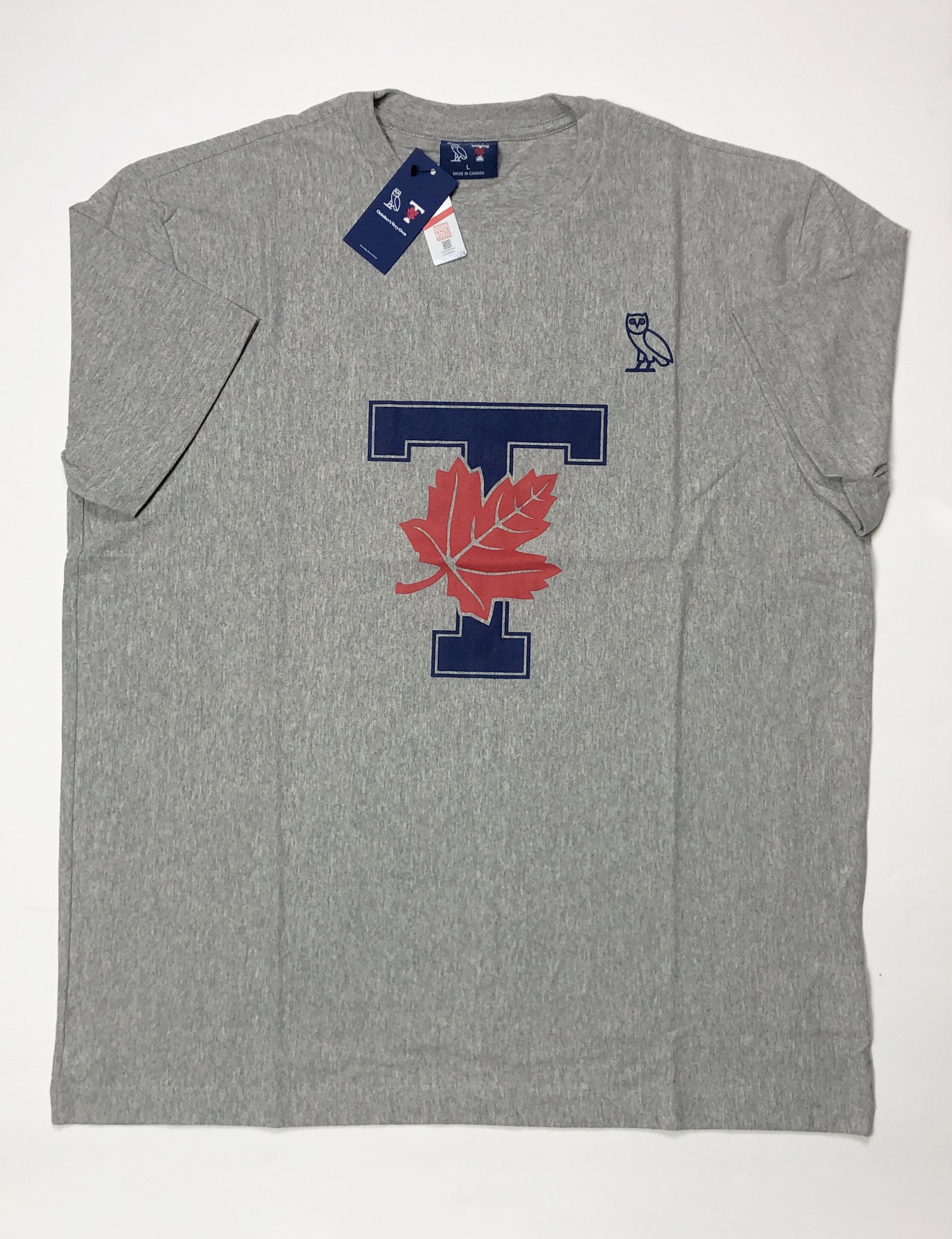 Drake OVO X UofT T-SHIRT - Grey Size US L / EU 52-54 / 3 - 3 Thumbnail
