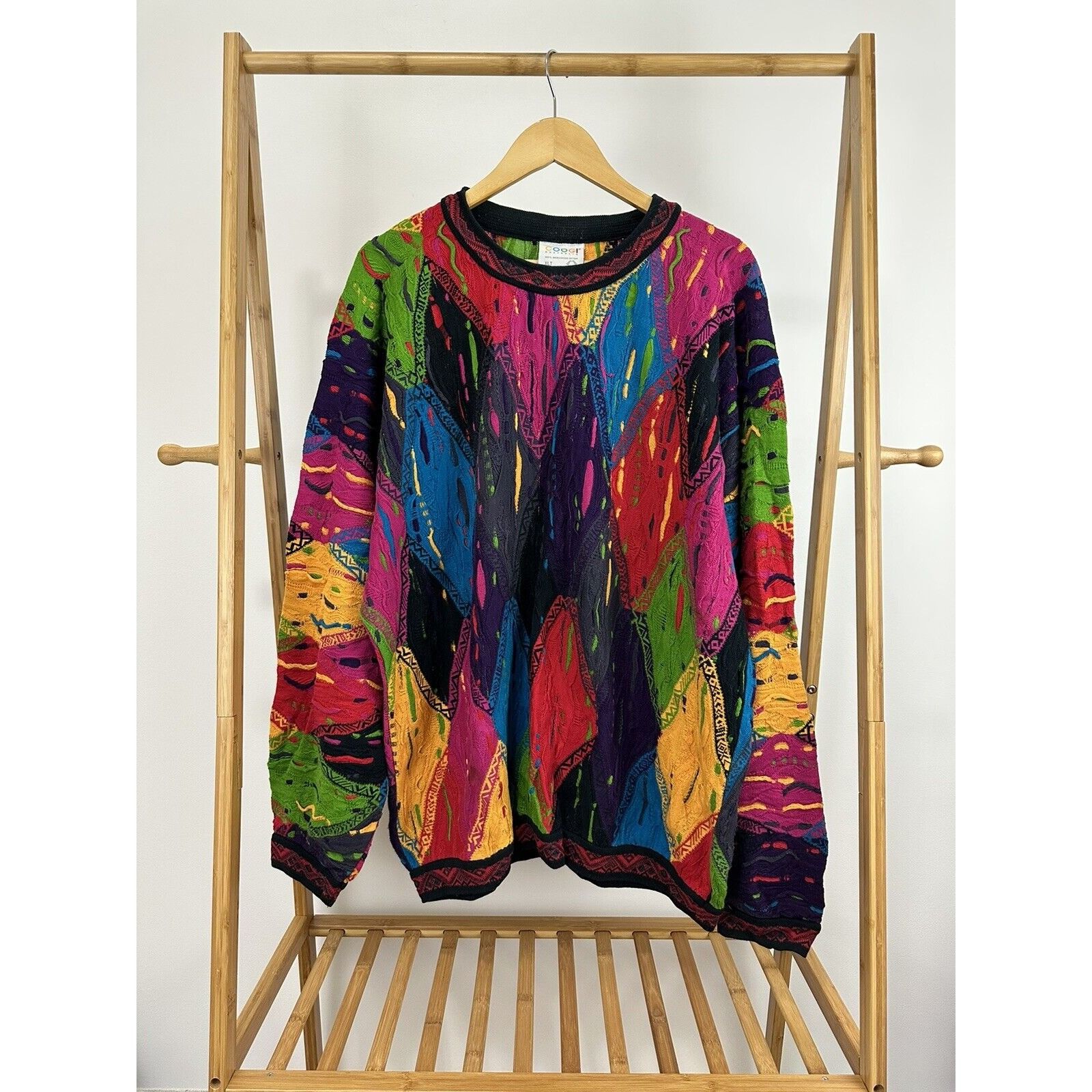 VTG Coogi Australia Colorful Biggie Hip Hop Sweater XLT