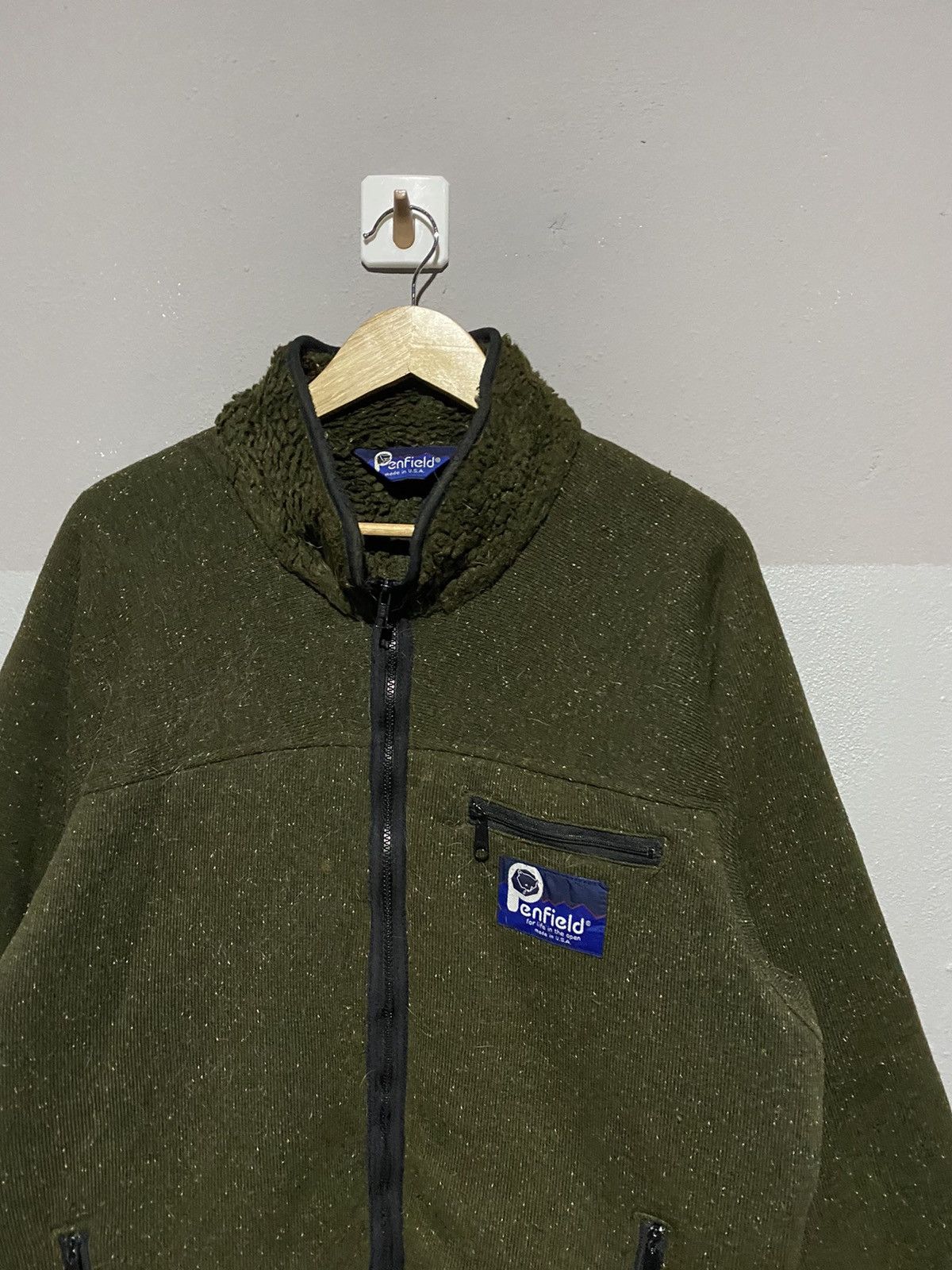 Penfield × Vintage Vintage Penfield USA Fleece Jacket – Olive Green Full Zip Size US XL / EU 56 / 4 - 4 Thumbnail