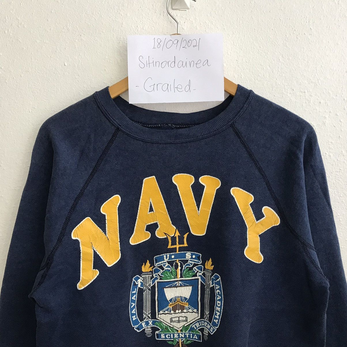 Vintage 1950s US Navy Annapolis MD Sweatshirt Champion Youth 14 Adult XS/S popular