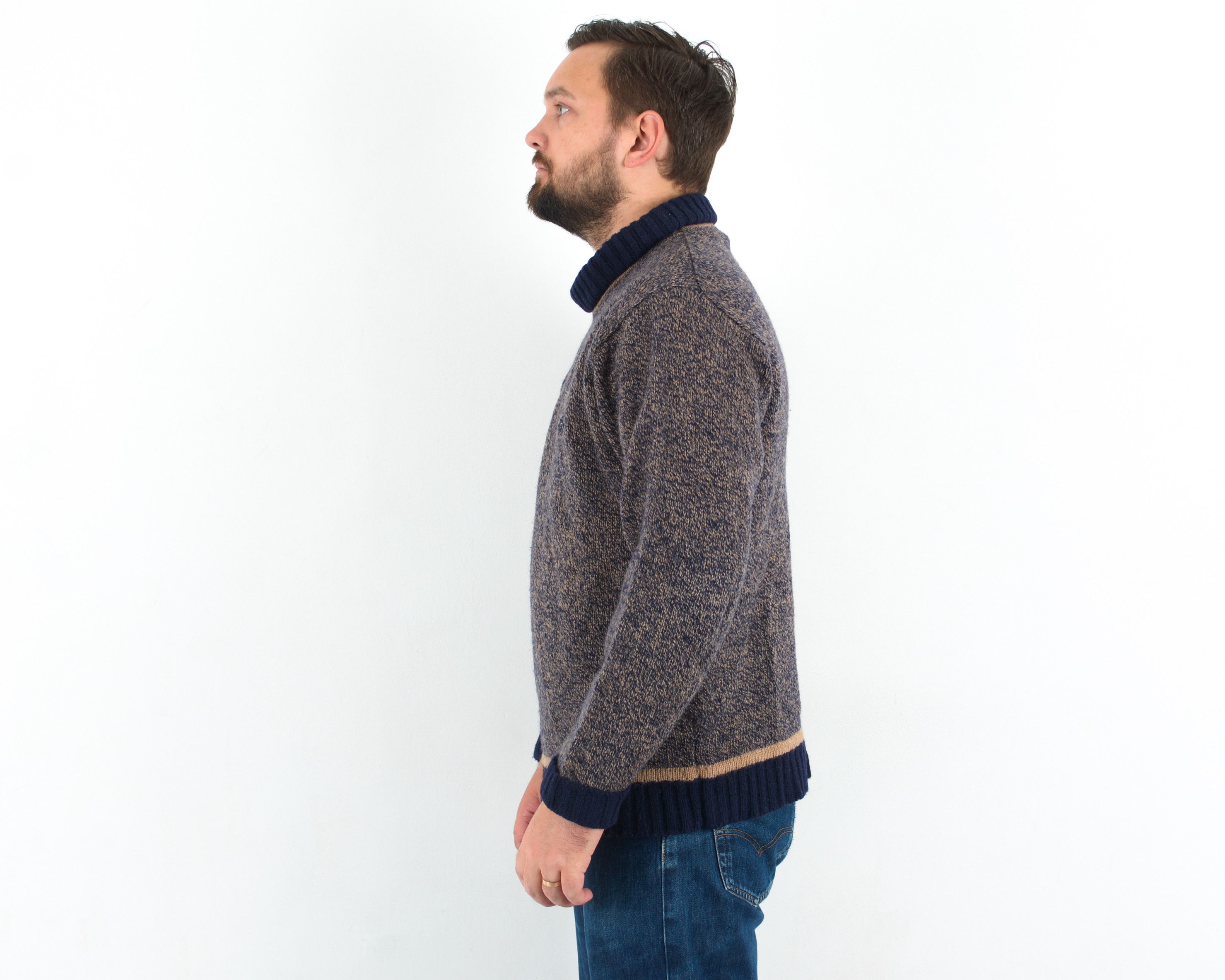Diesel Jumper Pullover Sweater Wool High Turtle Neck Retro Knit Top Size US XXL / EU 58 / 5 - 4 Thumbnail