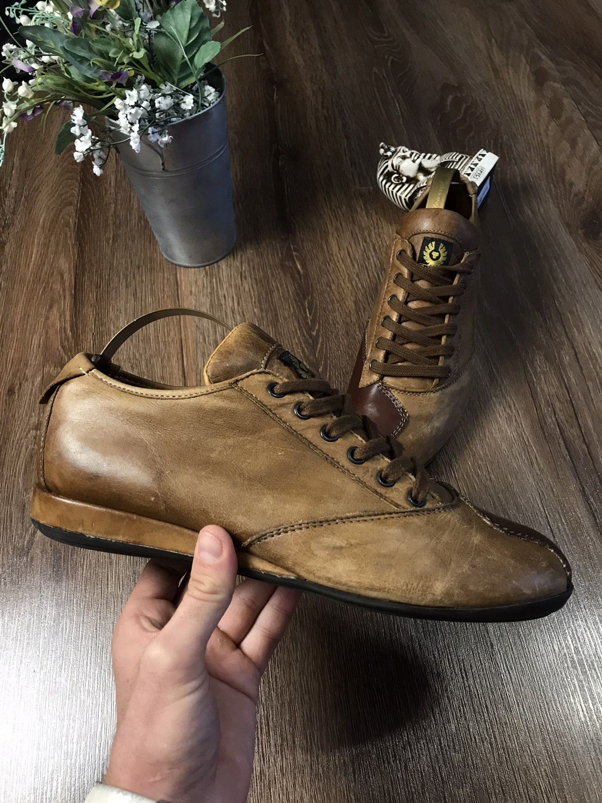 Belstaff Belstaff mens Brown Leather shoes size 42 Size US 9 / EU 42 - 4 Thumbnail