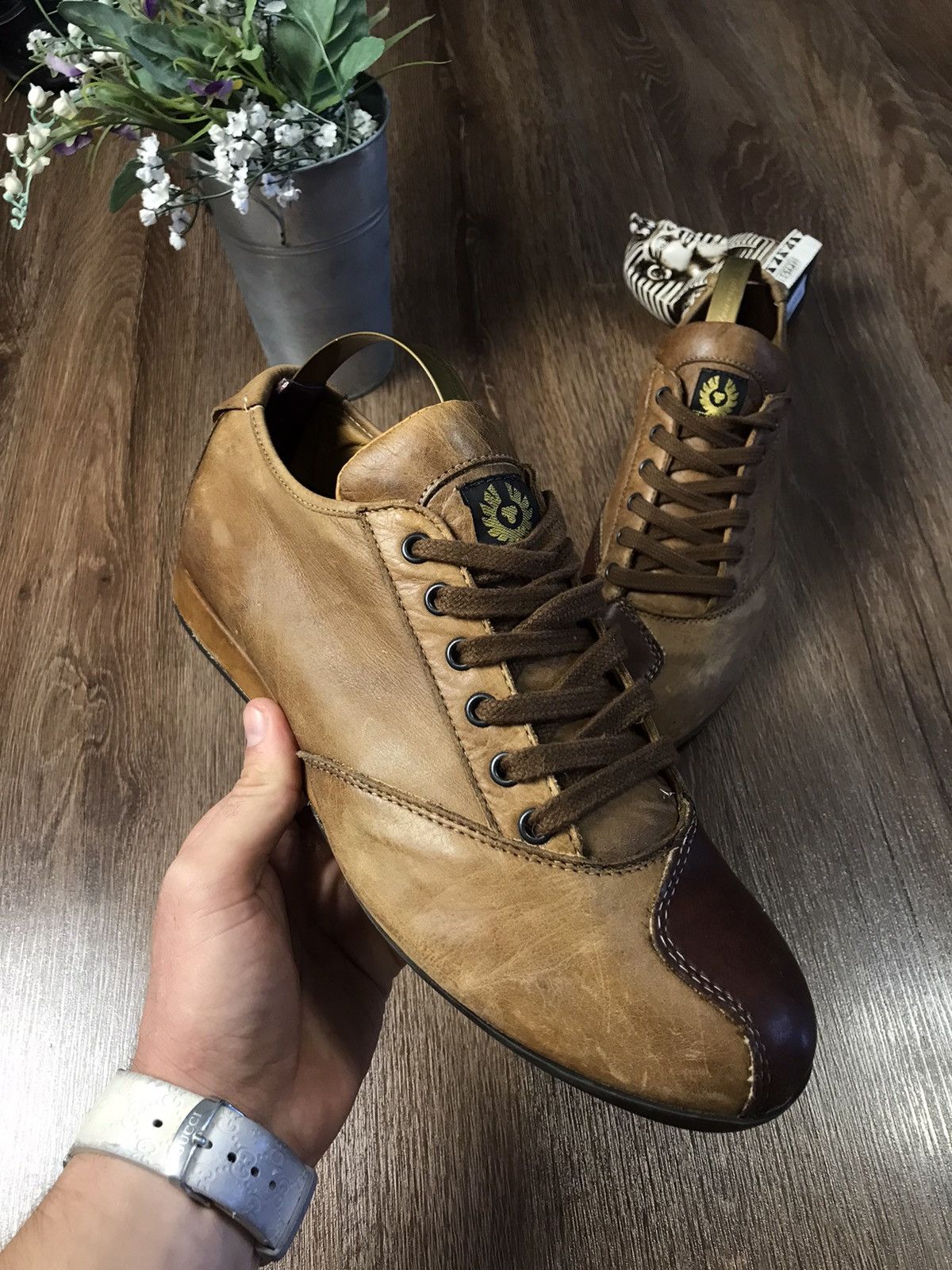 Belstaff Belstaff mens Brown Leather shoes size 42 Size US 9 / EU 42 - 3 Thumbnail