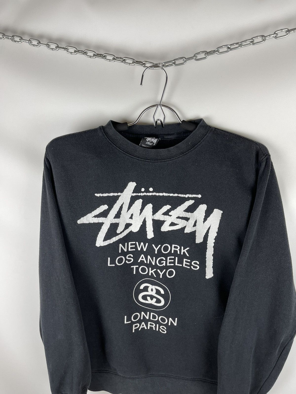 Stussy × Vintage Stussy vintage made in USA big logo double side sweatshirt Size US L / EU 52-54 / 3 - 5 Thumbnail