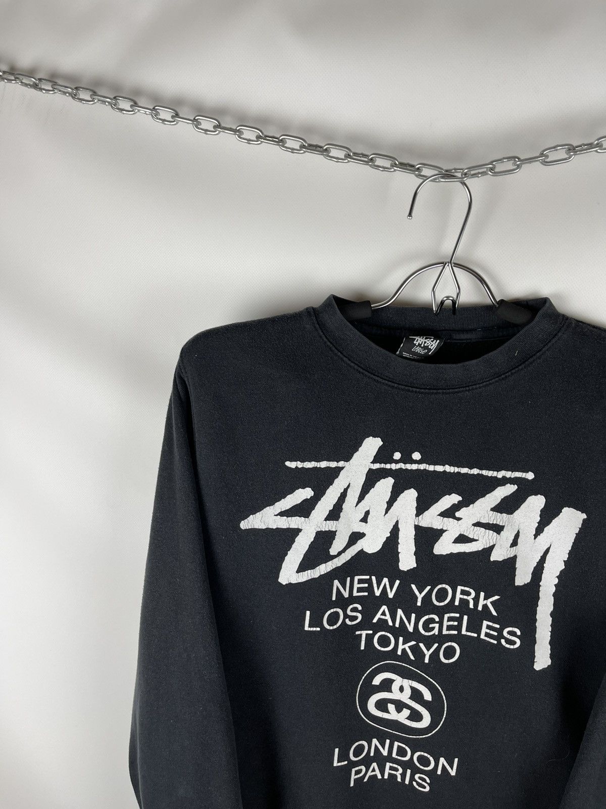 Stussy × Vintage Stussy vintage made in USA big logo double side sweatshirt Size US L / EU 52-54 / 3 - 3 Thumbnail