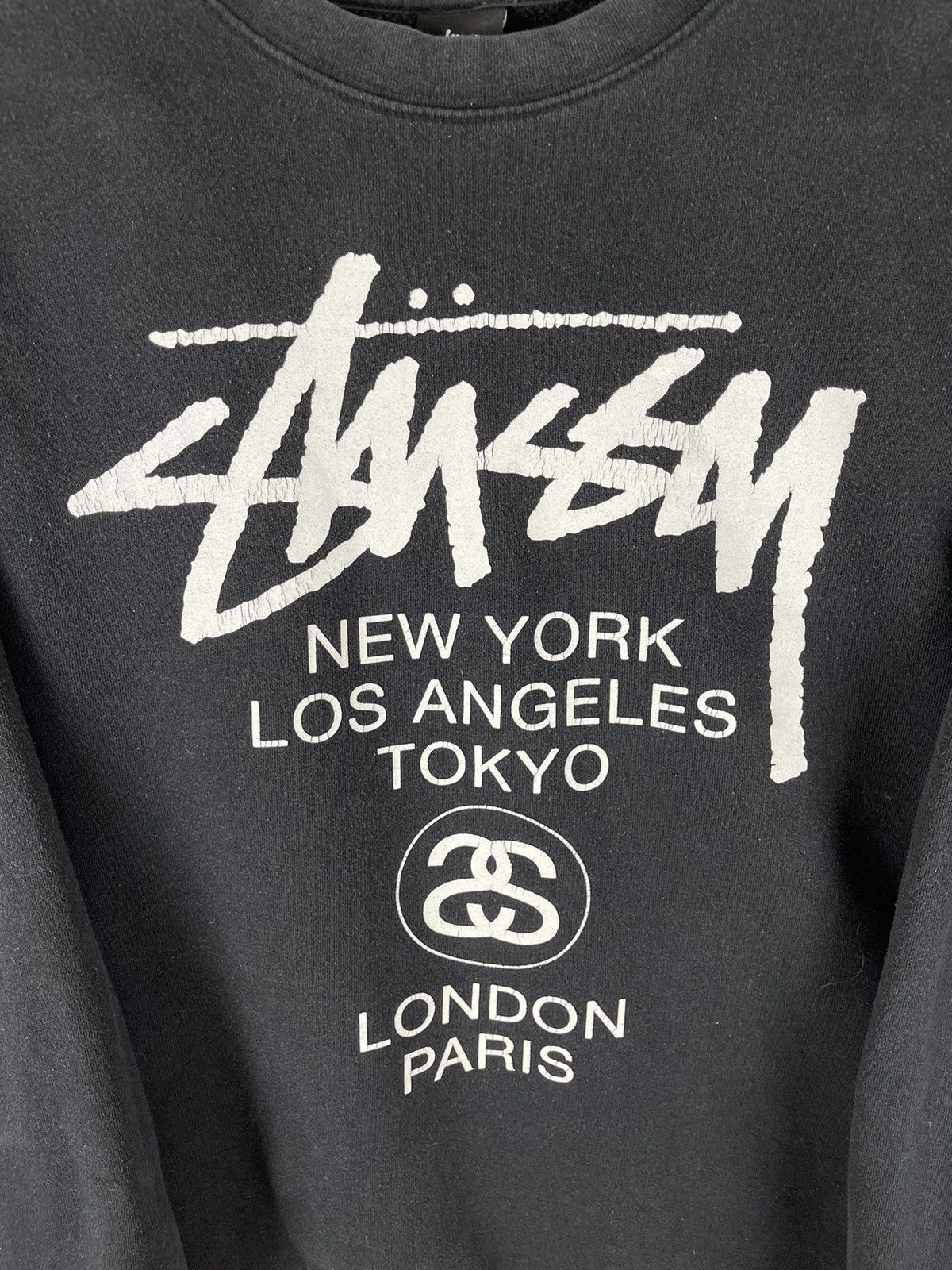Stussy × Vintage Stussy vintage made in USA big logo double side sweatshirt Size US L / EU 52-54 / 3 - 8 Thumbnail