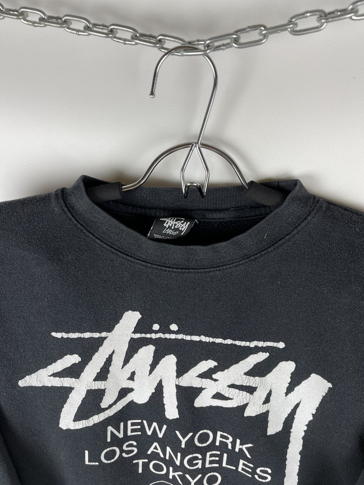 Stussy × Vintage Stussy vintage made in USA big logo double side sweatshirt Size US L / EU 52-54 / 3 - 6 Thumbnail
