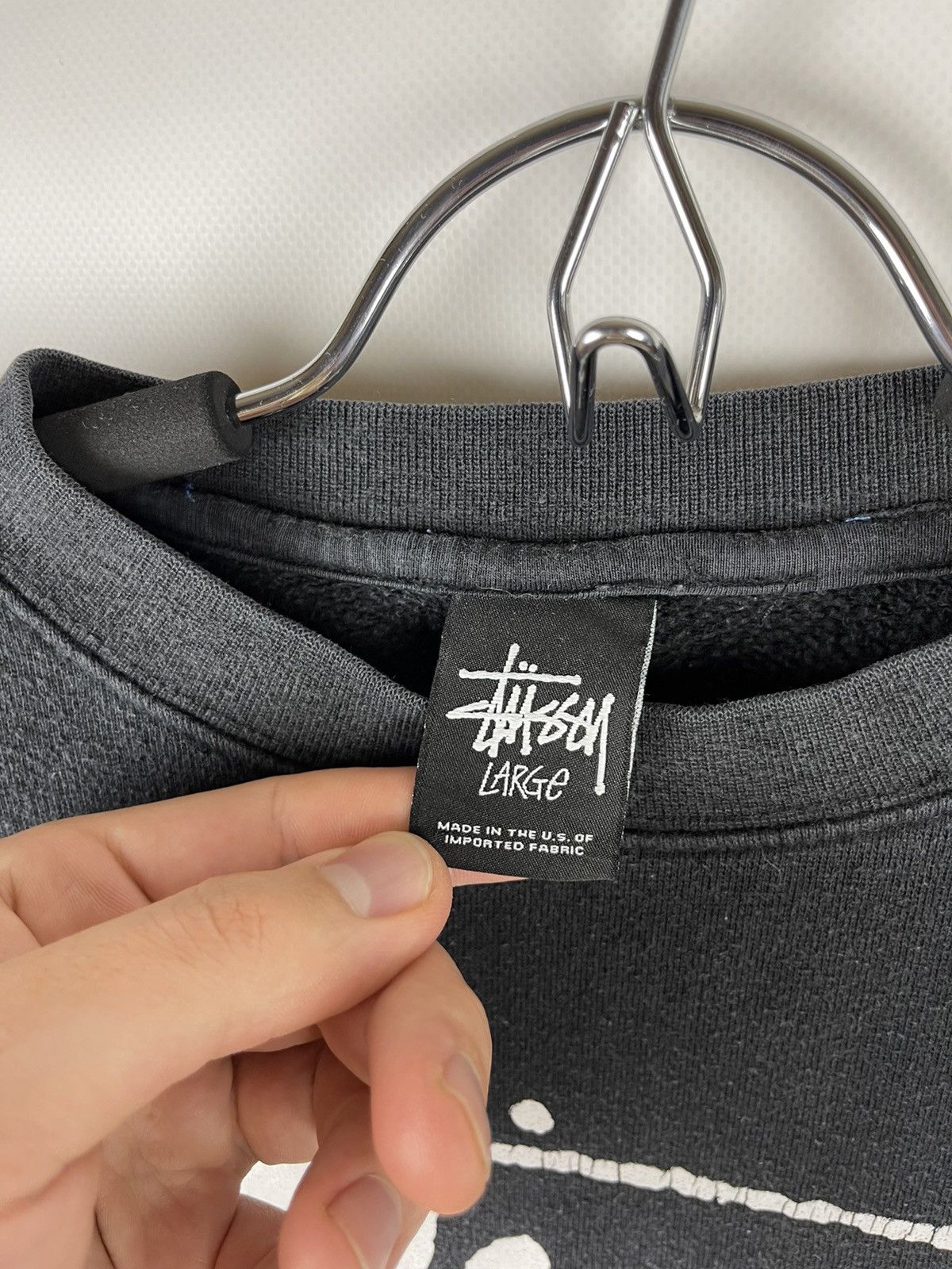 Stussy × Vintage Stussy vintage made in USA big logo double side sweatshirt Size US L / EU 52-54 / 3 - 7 Thumbnail
