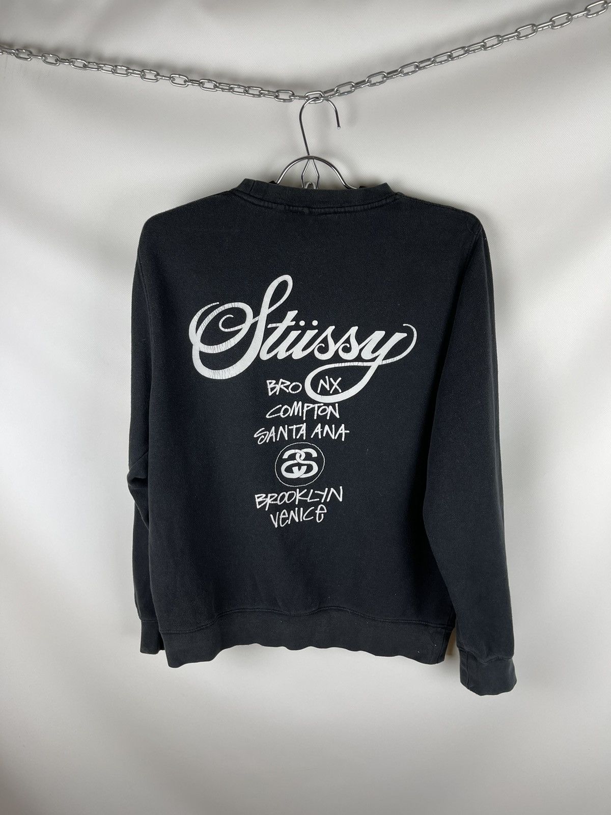 Stussy × Vintage Stussy vintage made in USA big logo double side sweatshirt Size US L / EU 52-54 / 3 - 2 Thumbnail