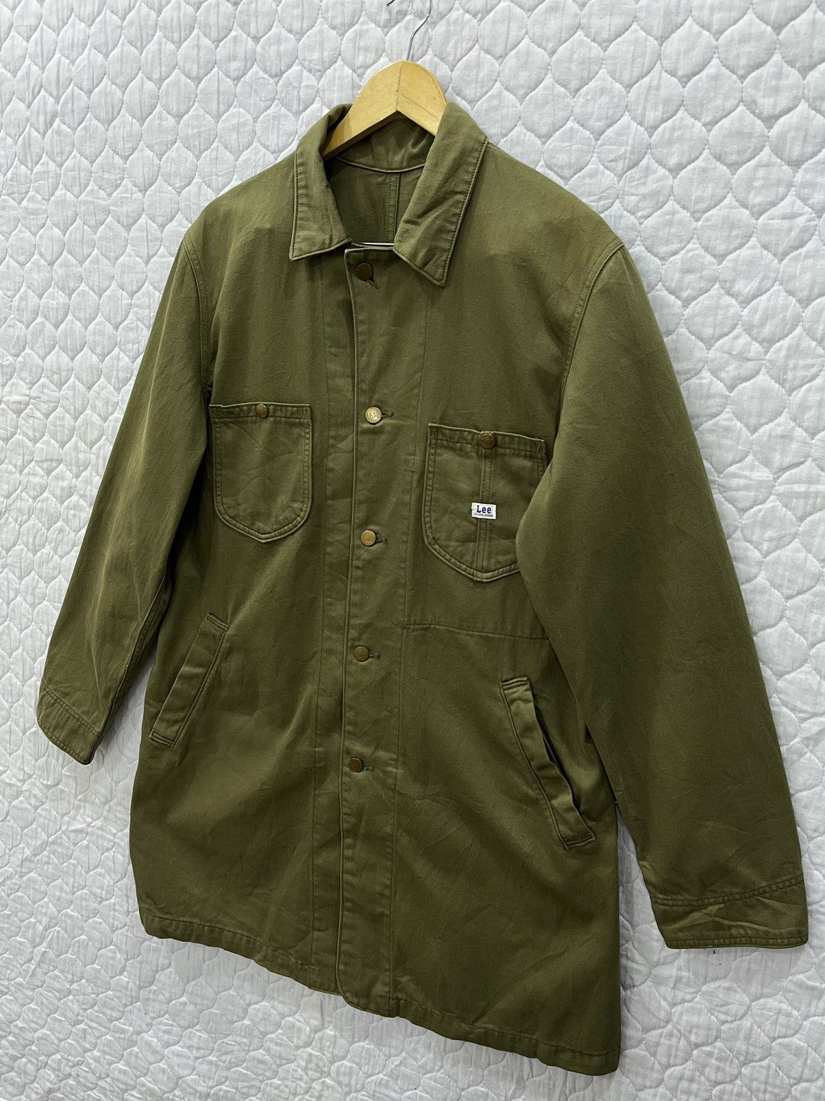 Lee F. 🔥🔥🔥VTG LEE SANFORISED UNION MADE MILITARY LONG JACKET Size M / US 6-8 / IT 42-44 - 3 Thumbnail