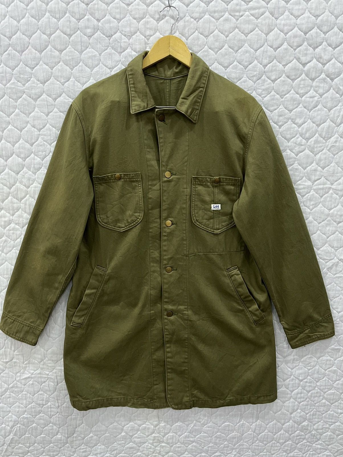 Lee F. 🔥🔥🔥VTG LEE SANFORISED UNION MADE MILITARY LONG JACKET Size M / US 6-8 / IT 42-44 - 1 Thumbnail