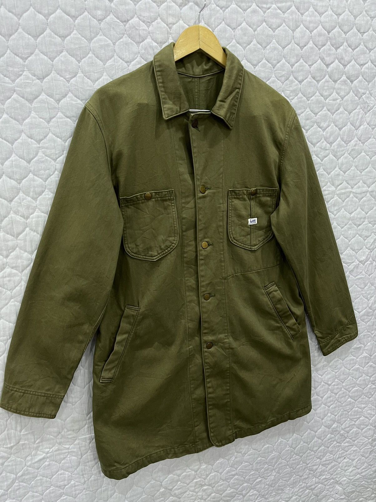 Lee F. 🔥🔥🔥VTG LEE SANFORISED UNION MADE MILITARY LONG JACKET Size M / US 6-8 / IT 42-44 - 2 Thumbnail