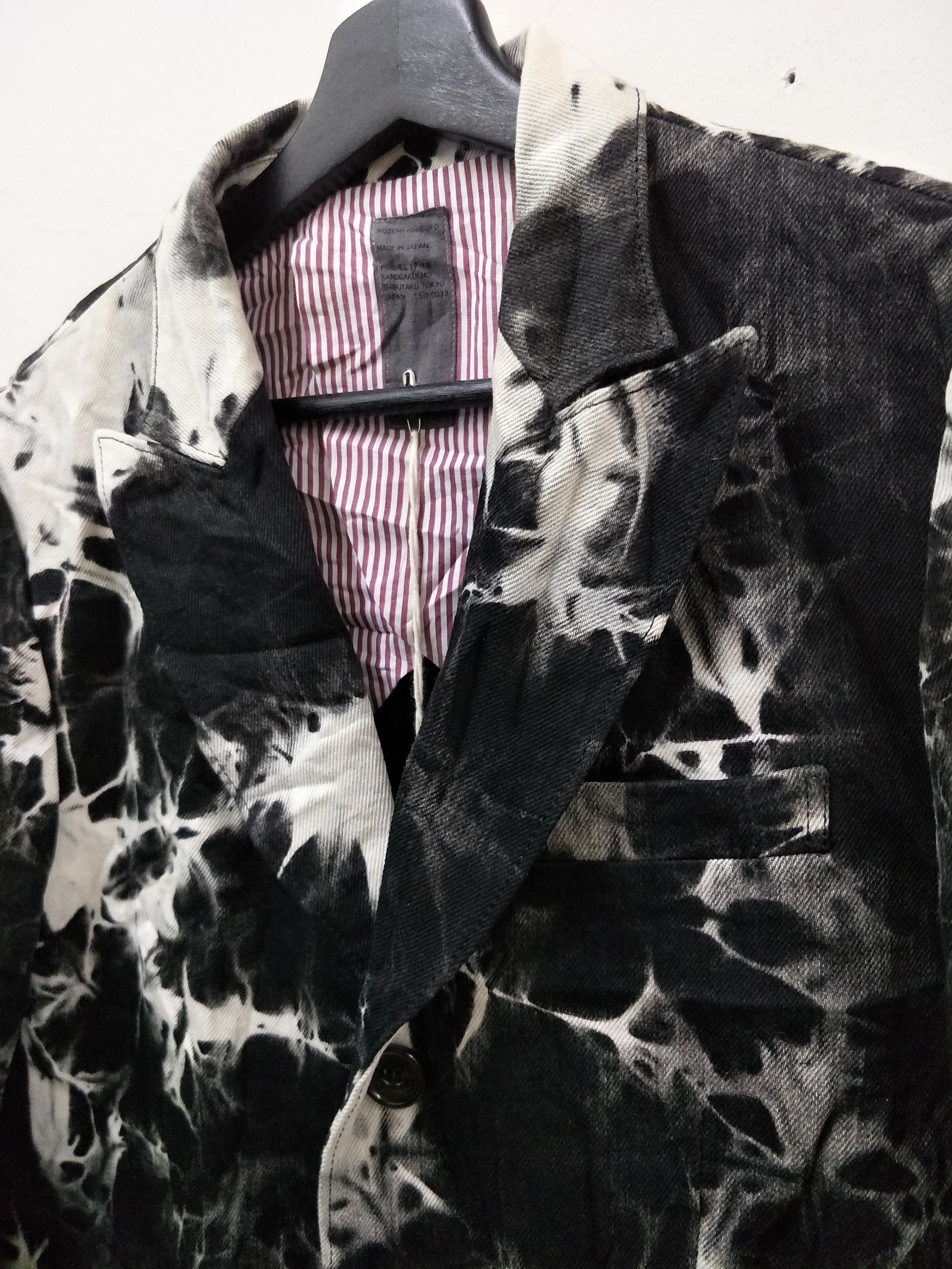 Japanese Brand Nozomi Ishiguro Acid Wash Coat Japanese Designer Size US S / EU 44-46 / 1 - 7 Thumbnail