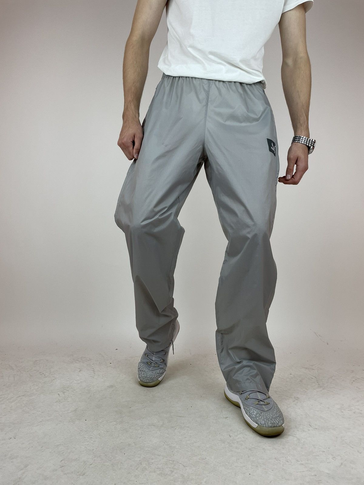 Puma PUMA VINTAGE grey wide legs track pants Mens size XL Size US 34 / EU 50 - 1 Thumbnail