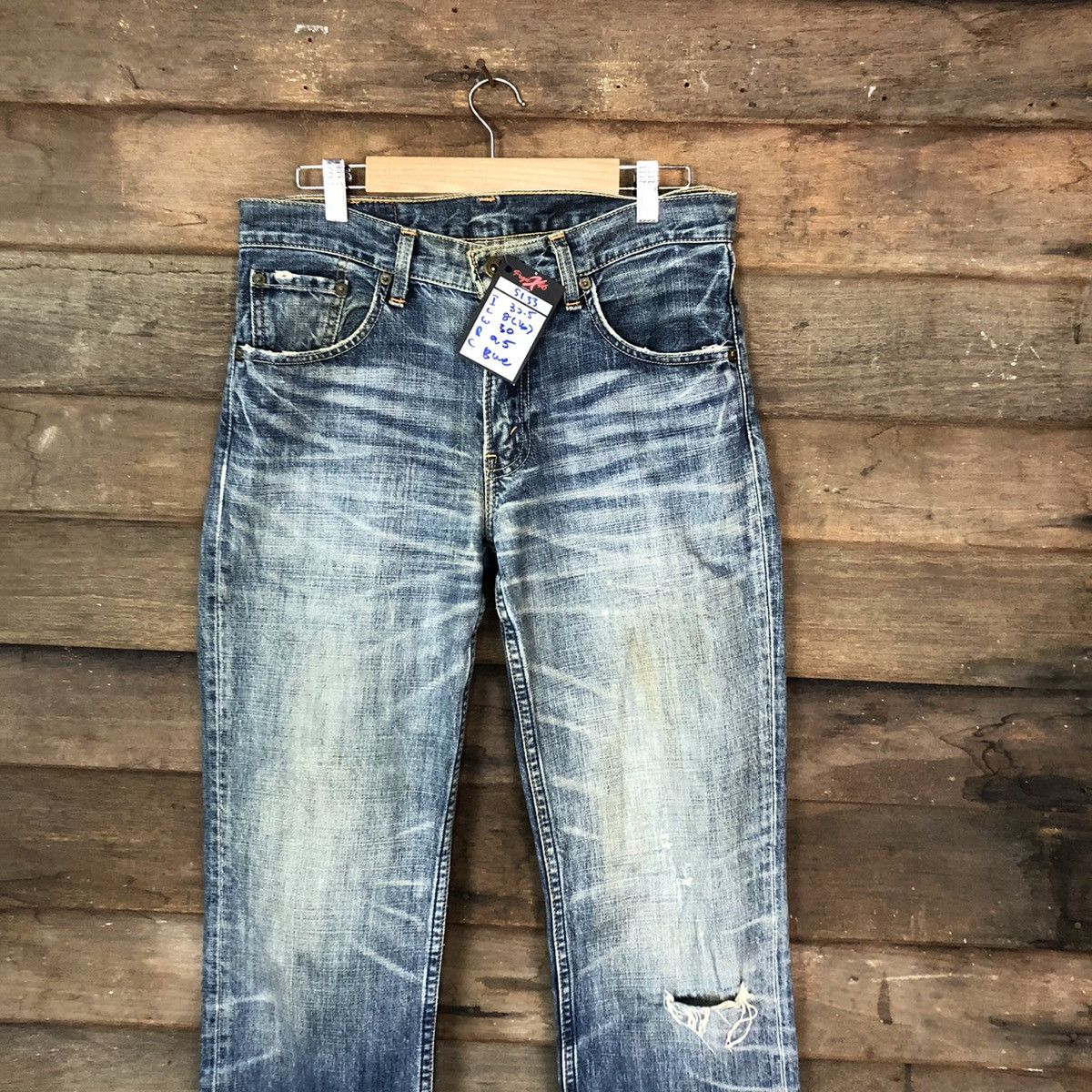 Levi's Levis Blue Distressed Denim Pants #5133 Size US 30 / EU 46 - 2 Thumbnail