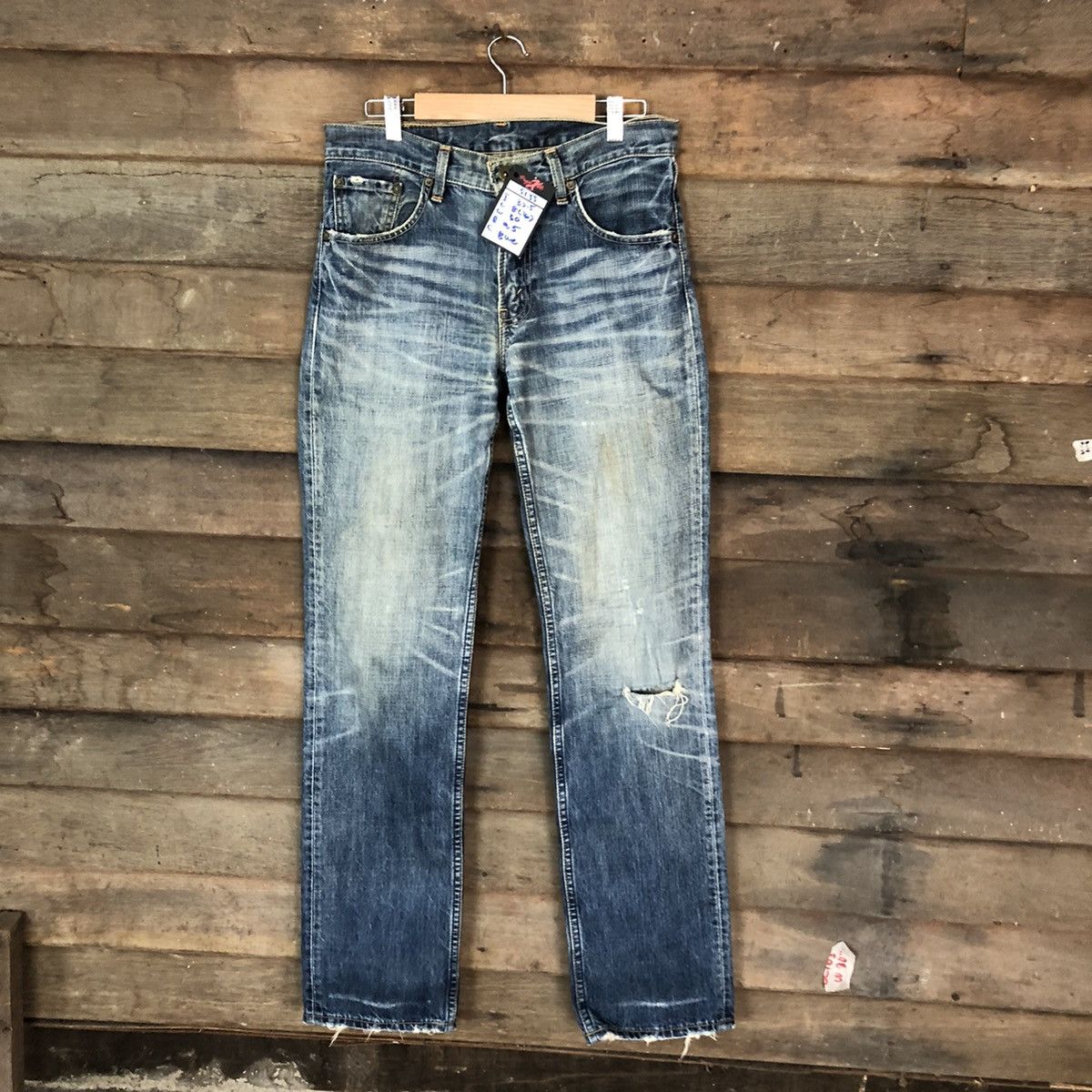 Levi's Levis Blue Distressed Denim Pants #5133 Size US 30 / EU 46 - 1 Thumbnail