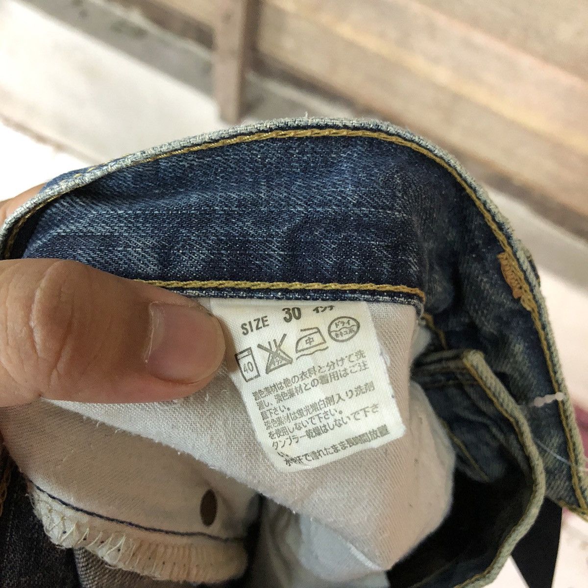 Levi's Levis Blue Distressed Denim Pants #5133 Size US 30 / EU 46 - 17 Thumbnail