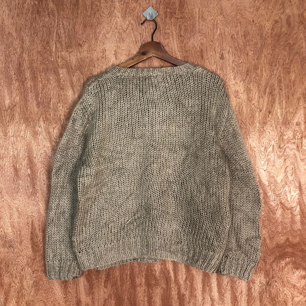 Homespun Knitwear My Lawrier Brown art mohair cardigan Knitwear #H232 Size US S / EU 44-46 / 1 - 13 Thumbnail