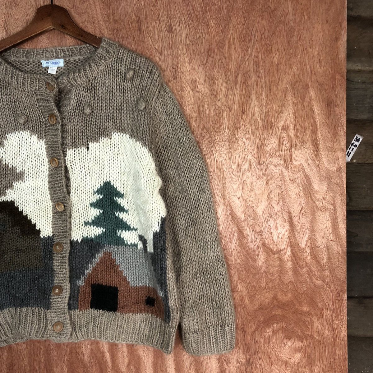 Homespun Knitwear My Lawrier Brown art mohair cardigan Knitwear #H232 Size US S / EU 44-46 / 1 - 5 Thumbnail