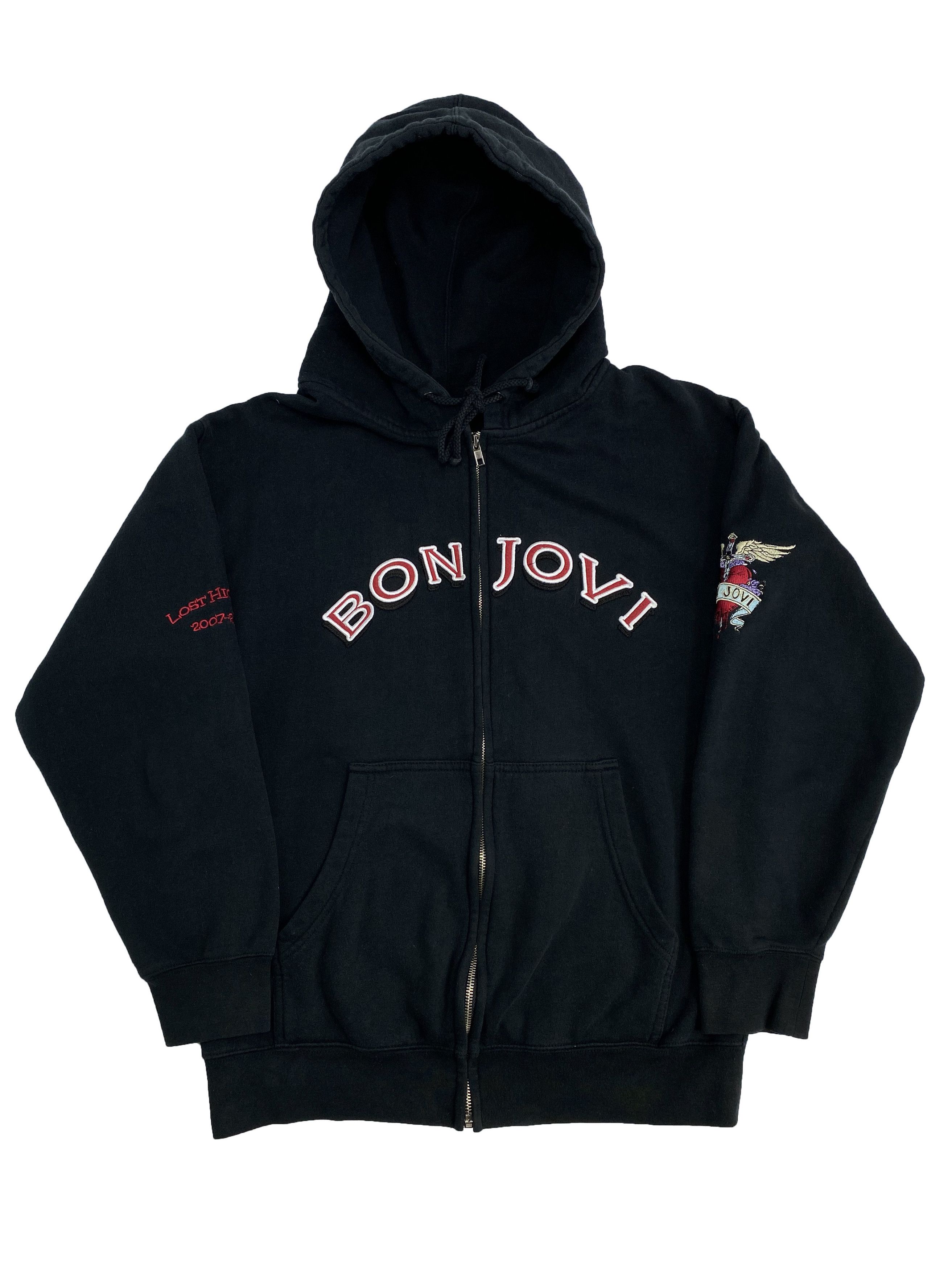 Rock Band Vintage Bon Jovi 2007 2008 Lost Highway Tour Full Zip Hoodie Grailed