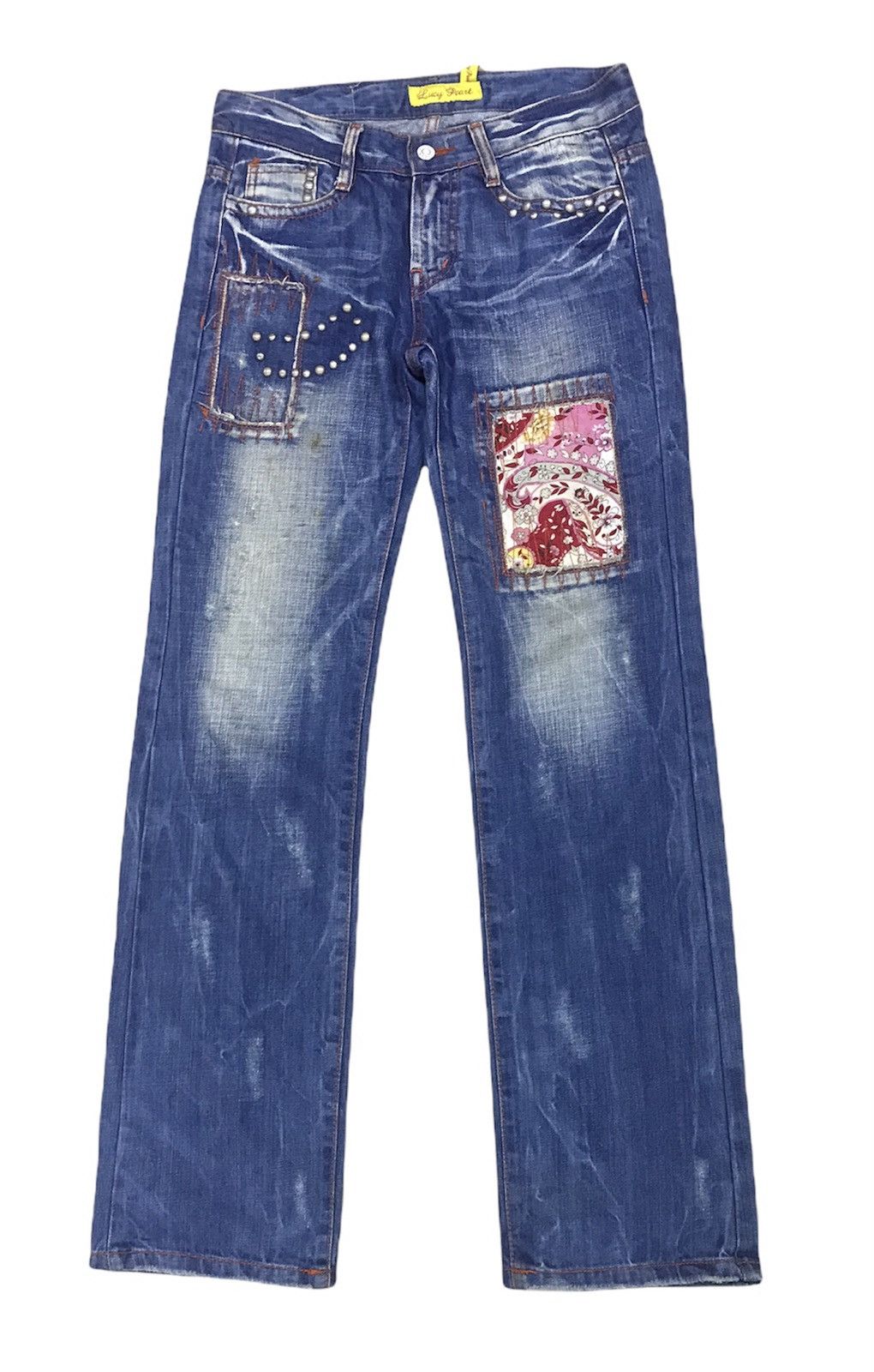 Japanese brand x Lucy Pearl Patchwork Denim Size 30x32