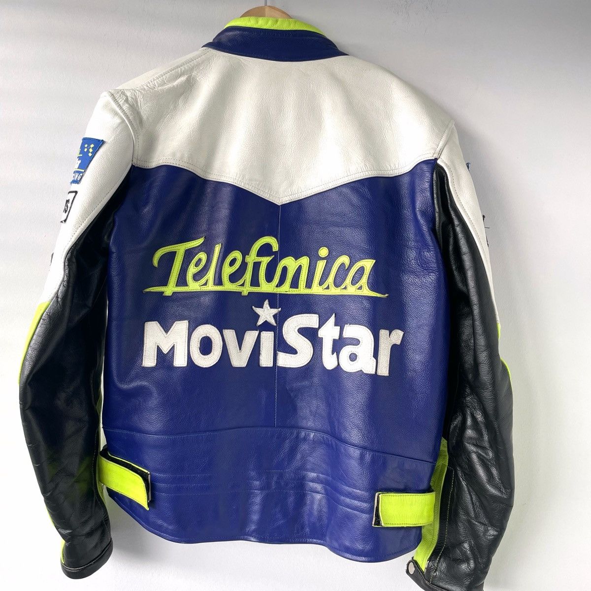 Vintage Vintage Movistar Leather Racing Jacket Size US S / EU 44-46 / 1 - 6 Thumbnail