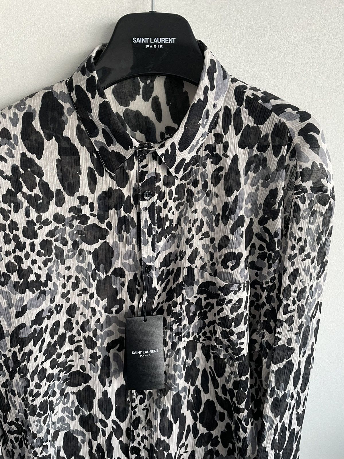 Hedi Slimane × Saint Laurent Paris × Yves Saint Laurent $1,500 Brand NEW Super Runway Saint Laurent Silk Shirt Size US S / EU 44-46 / 1 - 14 Thumbnail