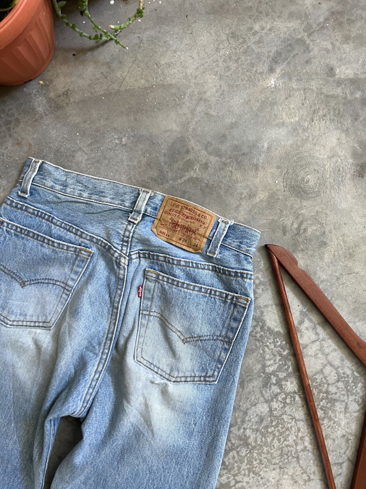 🔥🔥 Street Style 🔥🔥 Vintage Levis 501 Light Wash Jeans