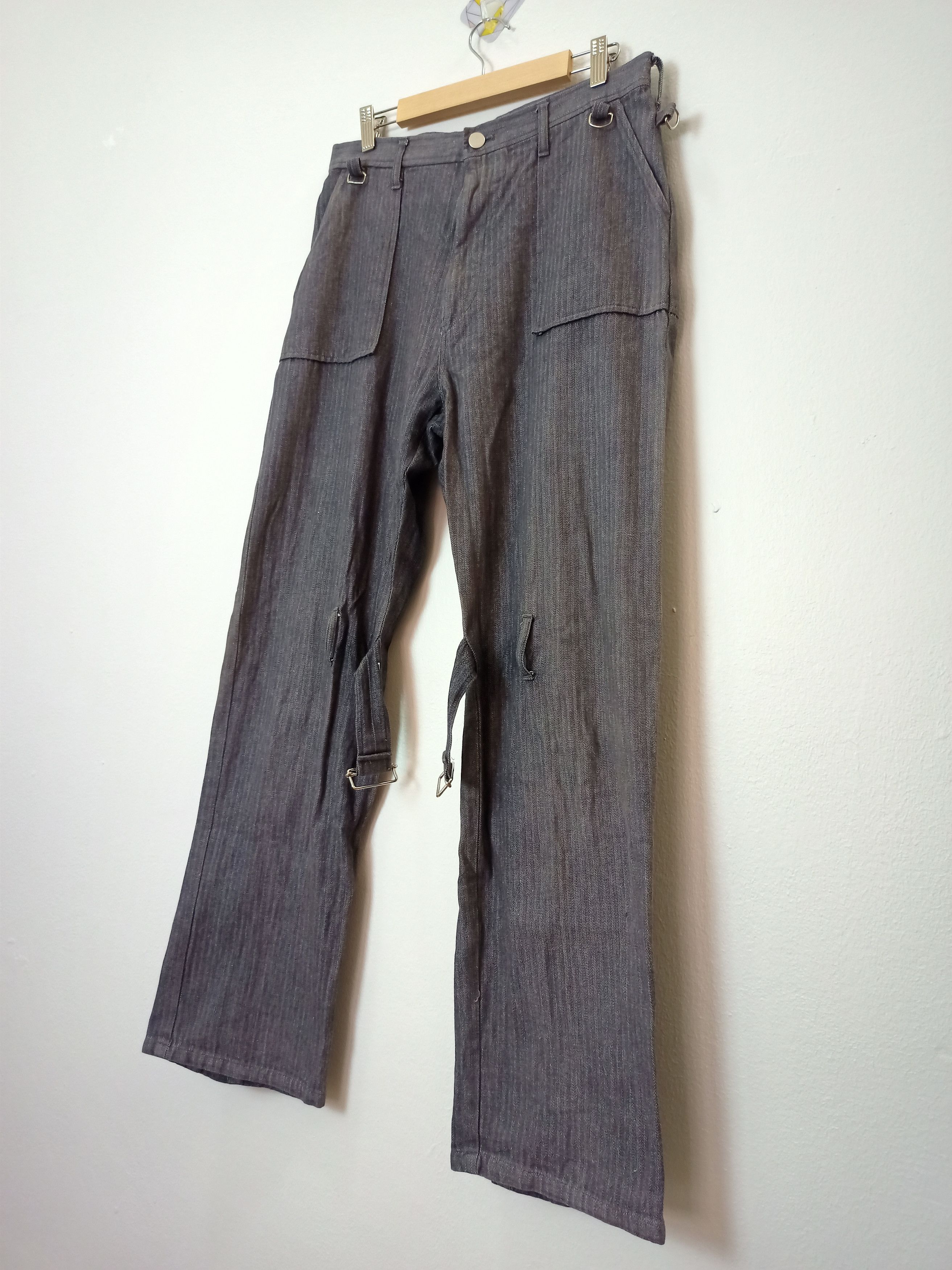 Dries Van Noten Center Field Punk Lace Up Zipper Bondage Pants Made in Japan Size US 31 - 3 Thumbnail