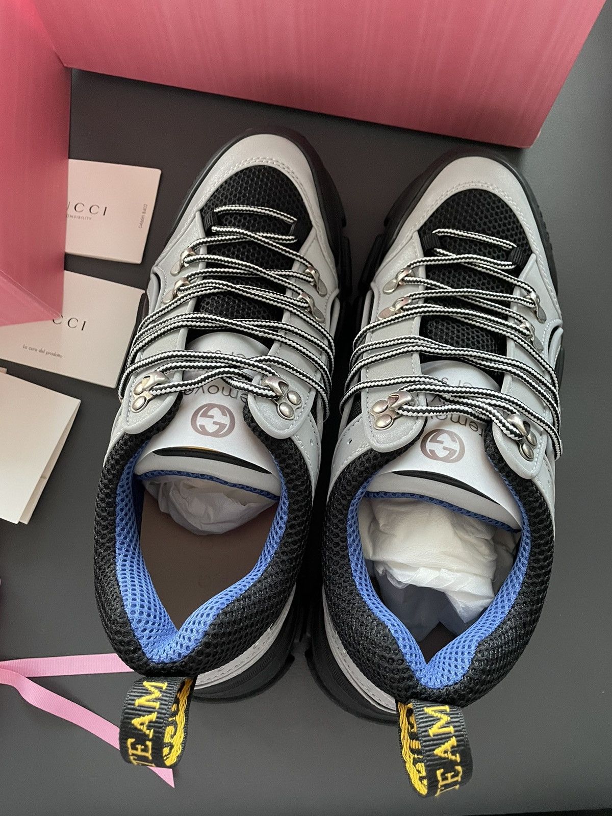 Gucci Rare LimitedEdition New Track Reflective Leather Track Boots Size US 9.5 / EU 42-43 - 16 Thumbnail