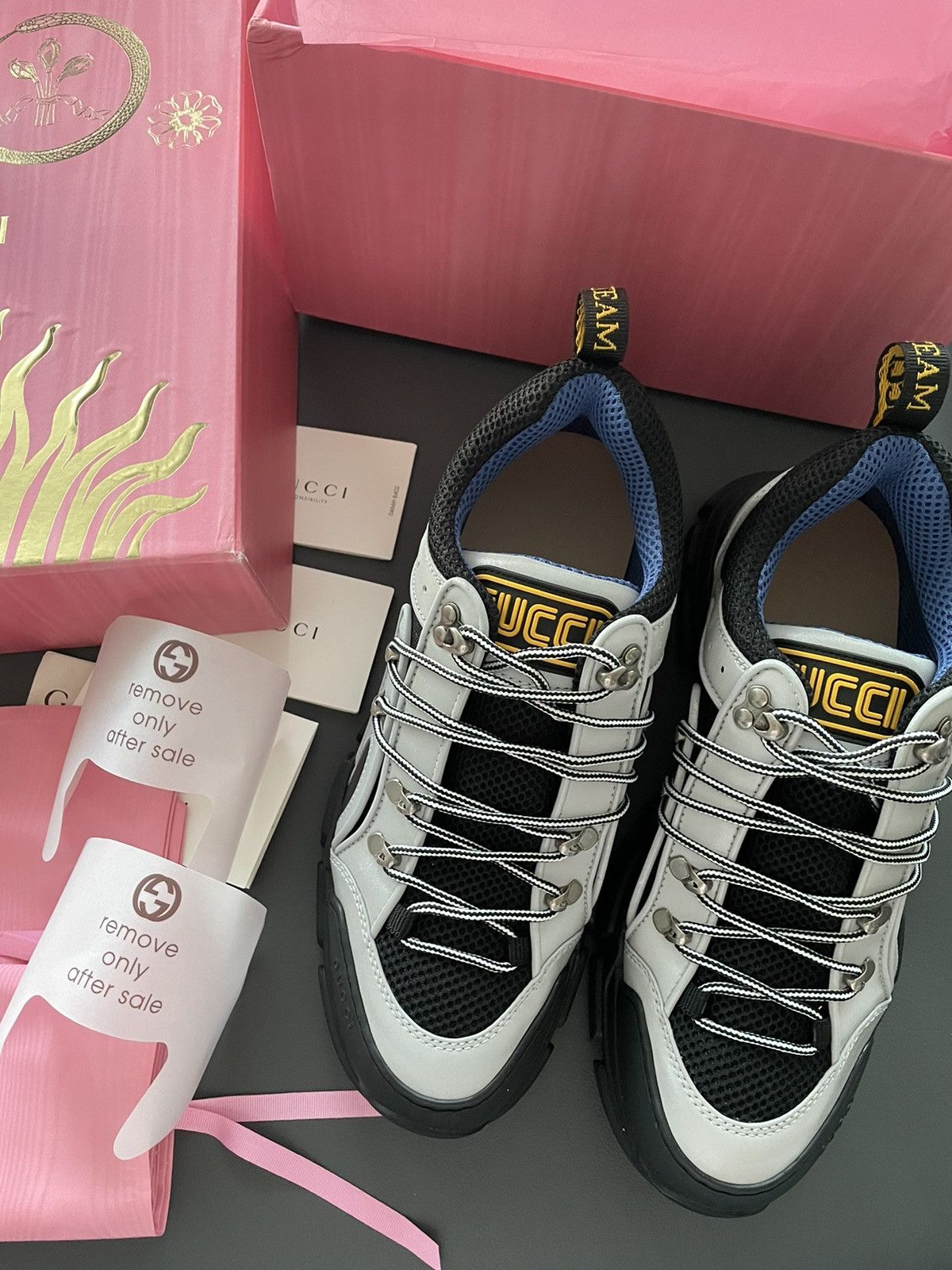 Gucci Rare LimitedEdition New Track Reflective Leather Track Boots Size US 9.5 / EU 42-43 - 3 Thumbnail