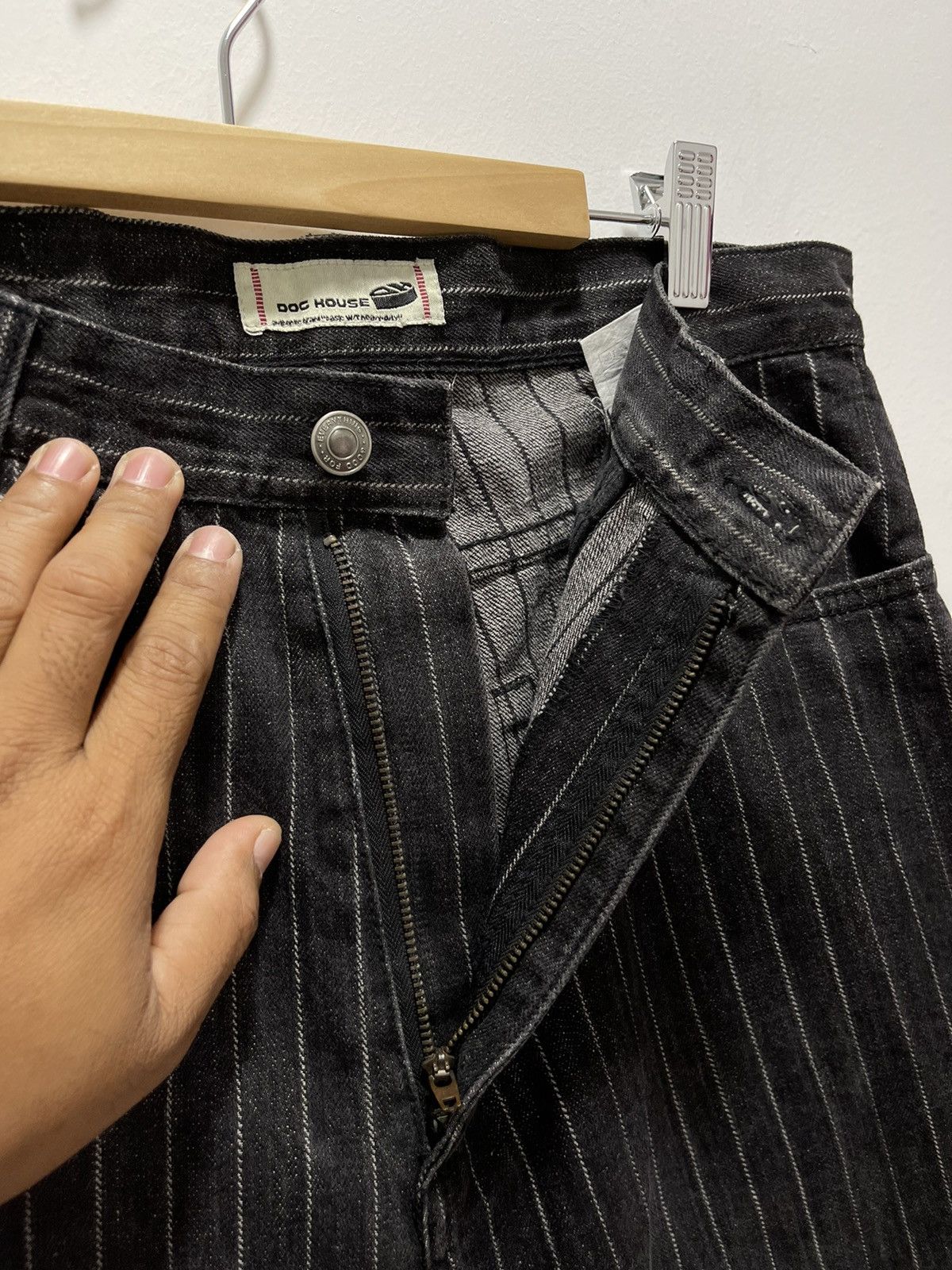 Japanese Brand × Vintage JAPANESE DOG HOUSE STRIPED CARPENTER PANTS Size US 31 - 6 Thumbnail