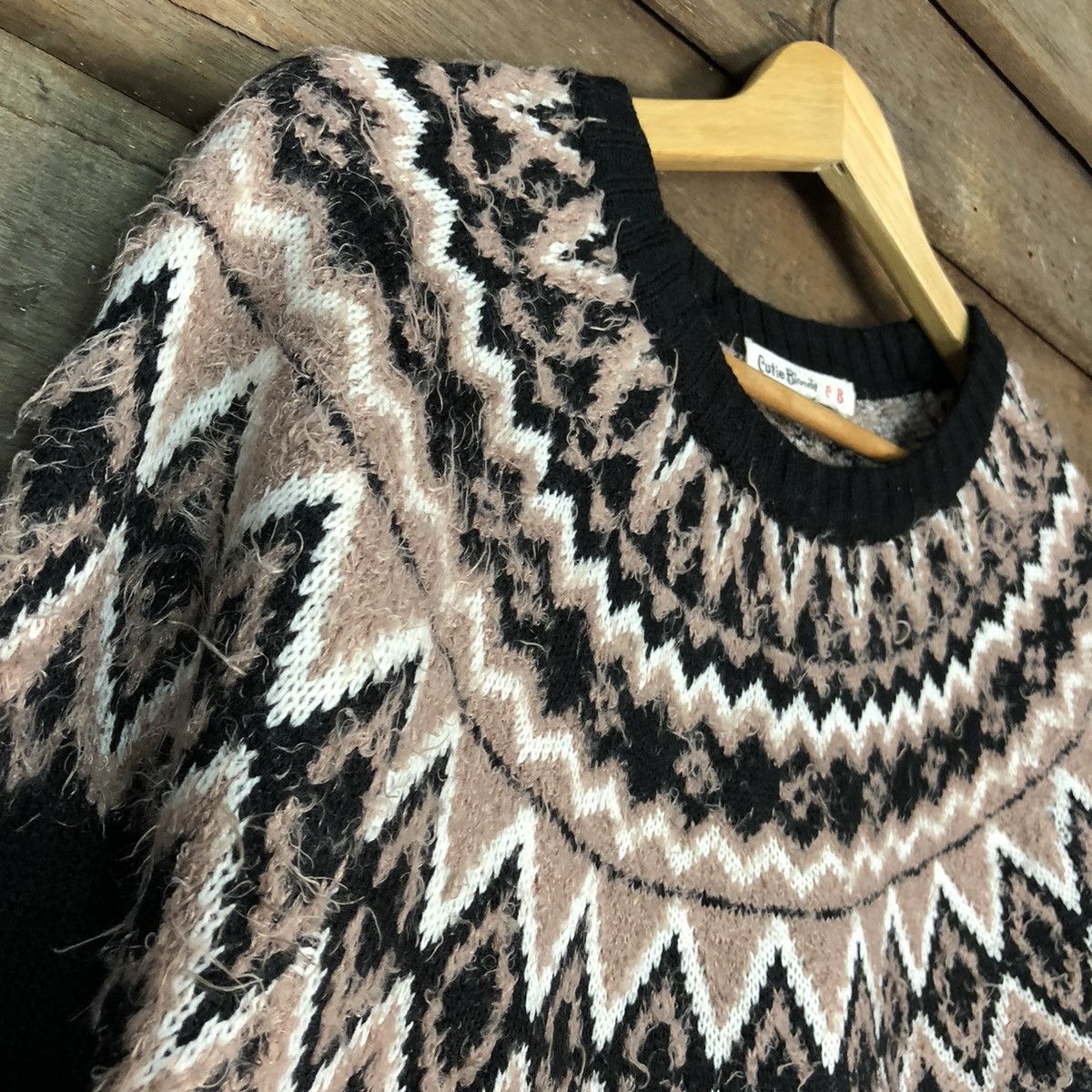 Japanese Brand Cutie Blonde navajo art Black Knitwear #051 Size S / US 4 / IT 40 - 7 Thumbnail