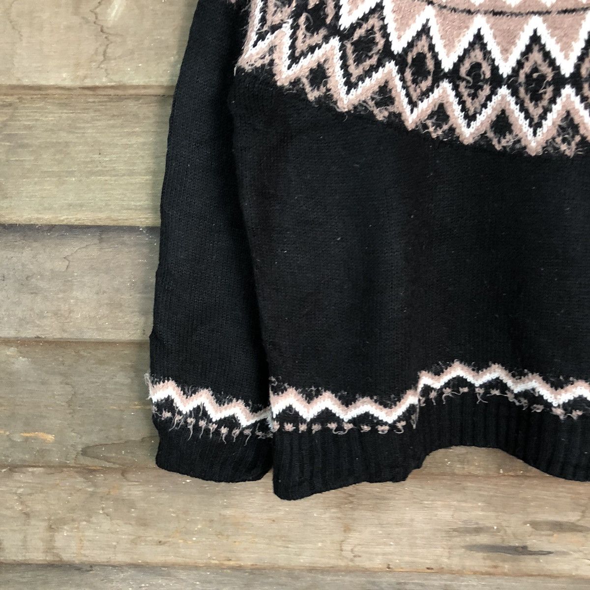 Japanese Brand Cutie Blonde navajo art Black Knitwear #051 Size S / US 4 / IT 40 - 4 Thumbnail