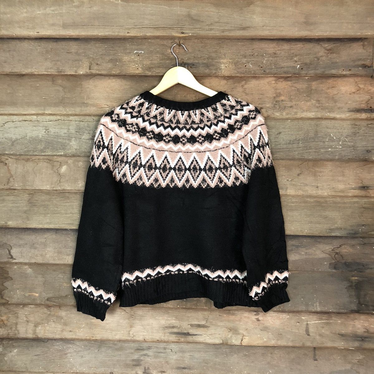 Japanese Brand Cutie Blonde navajo art Black Knitwear #051 Size S / US 4 / IT 40 - 9 Thumbnail