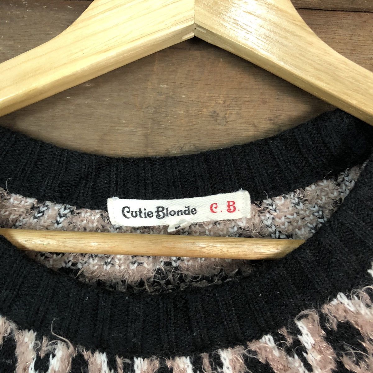 Japanese Brand Cutie Blonde navajo art Black Knitwear #051 Size S / US 4 / IT 40 - 6 Thumbnail