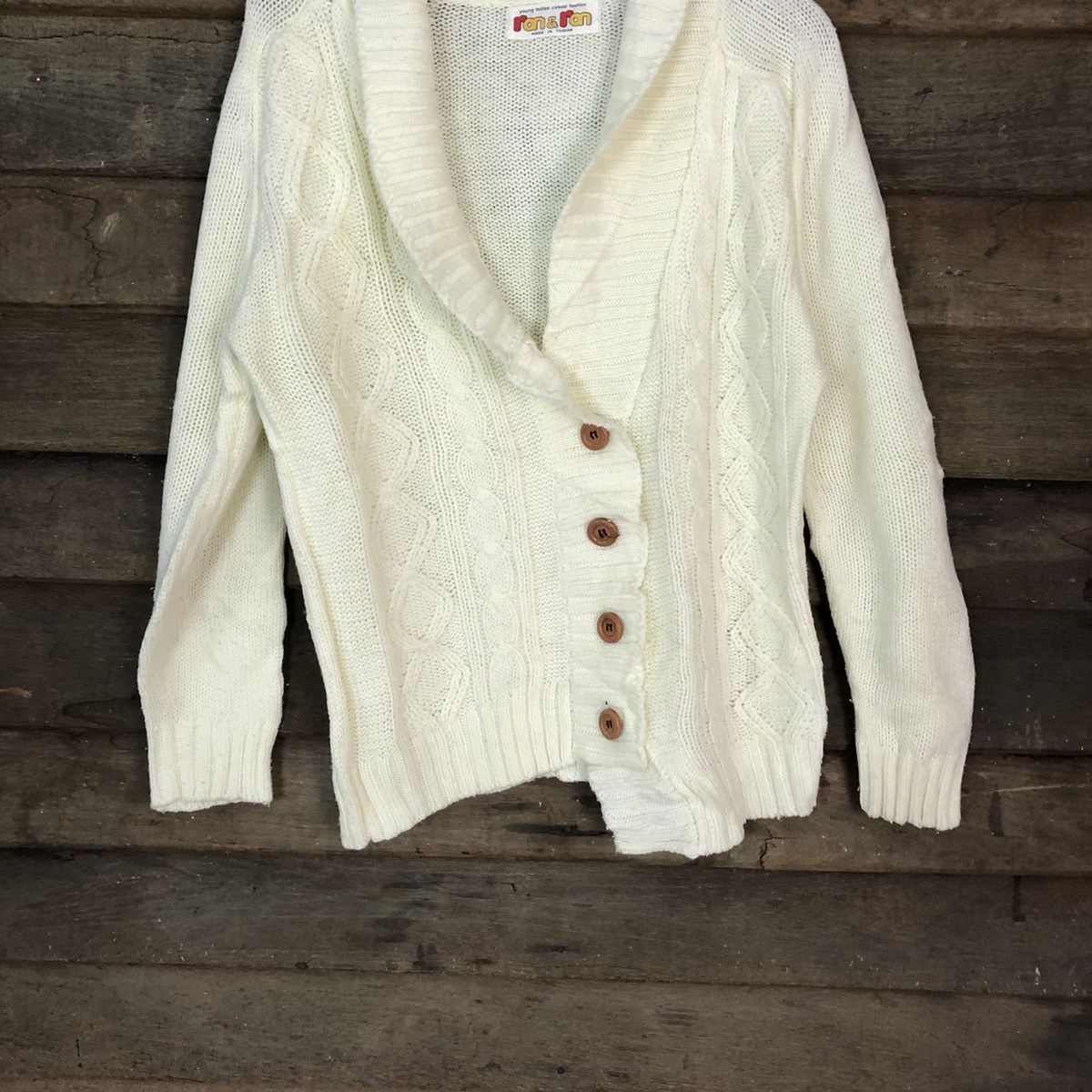 Japanese Brand Ran & ran japan knitwear cardigan #H025 Size L / US 10 / IT 46 - 3 Thumbnail