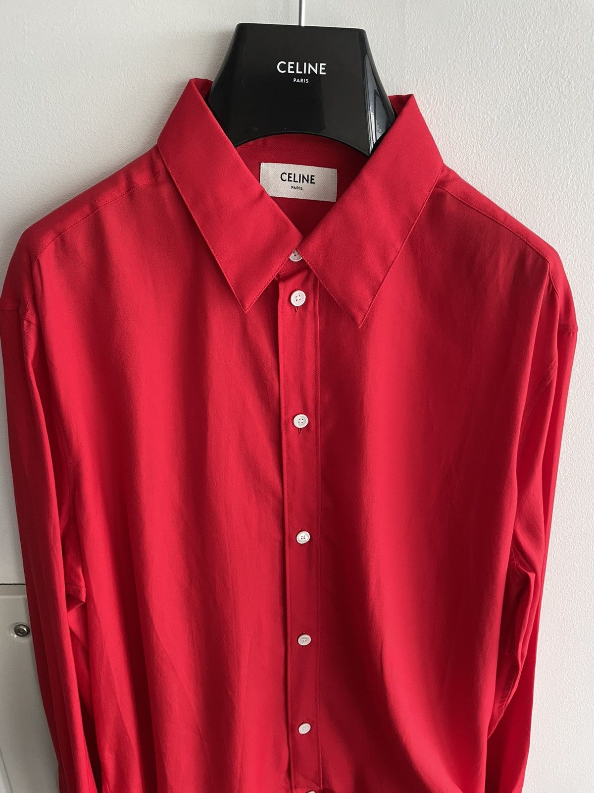 Celine × Hedi Slimane Rare Brand New Iconic Hedi Slimane Super Runway C Shirt Size US XL / EU 56 / 4 - 18 Thumbnail