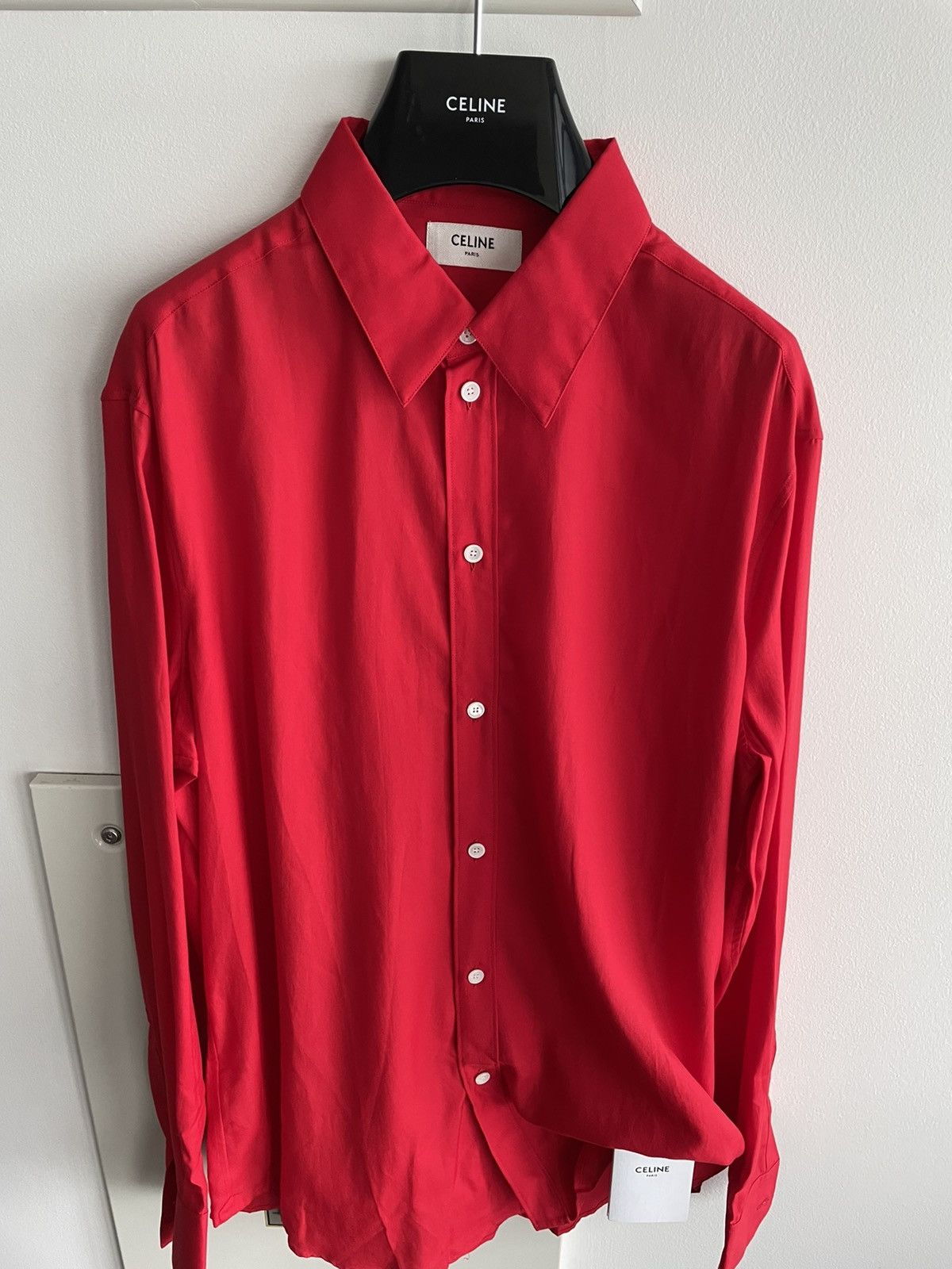 Celine × Hedi Slimane Rare Brand New Iconic Hedi Slimane Super Runway C Shirt Size US XL / EU 56 / 4 - 19 Thumbnail