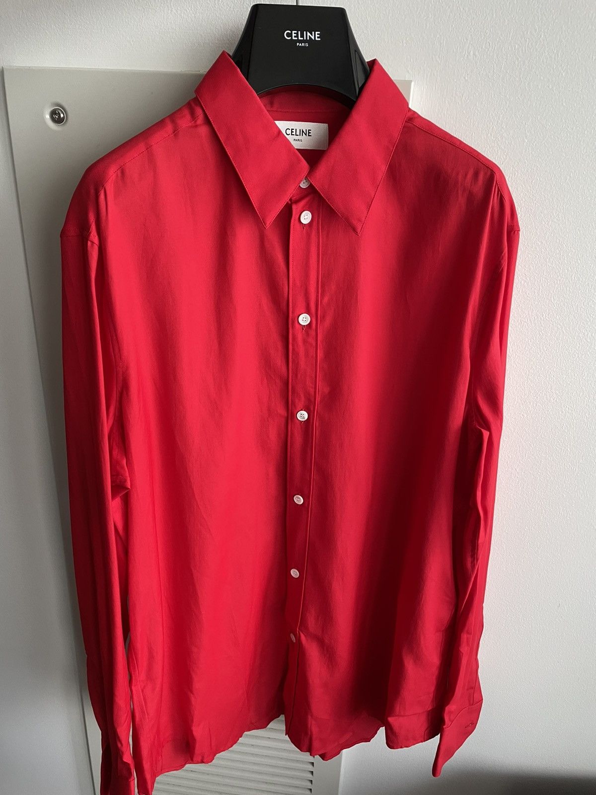 Celine × Hedi Slimane Rare Brand New Iconic Hedi Slimane Super Runway C Shirt Size US XL / EU 56 / 4 - 15 Thumbnail