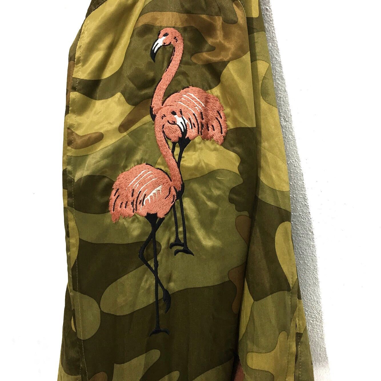 Japanese Brand Vtg NICOLE SUKAJAN Flight Jacket Camo Reversible Flamingo Size M / US 6-8 / IT 42-44 - 8 Thumbnail