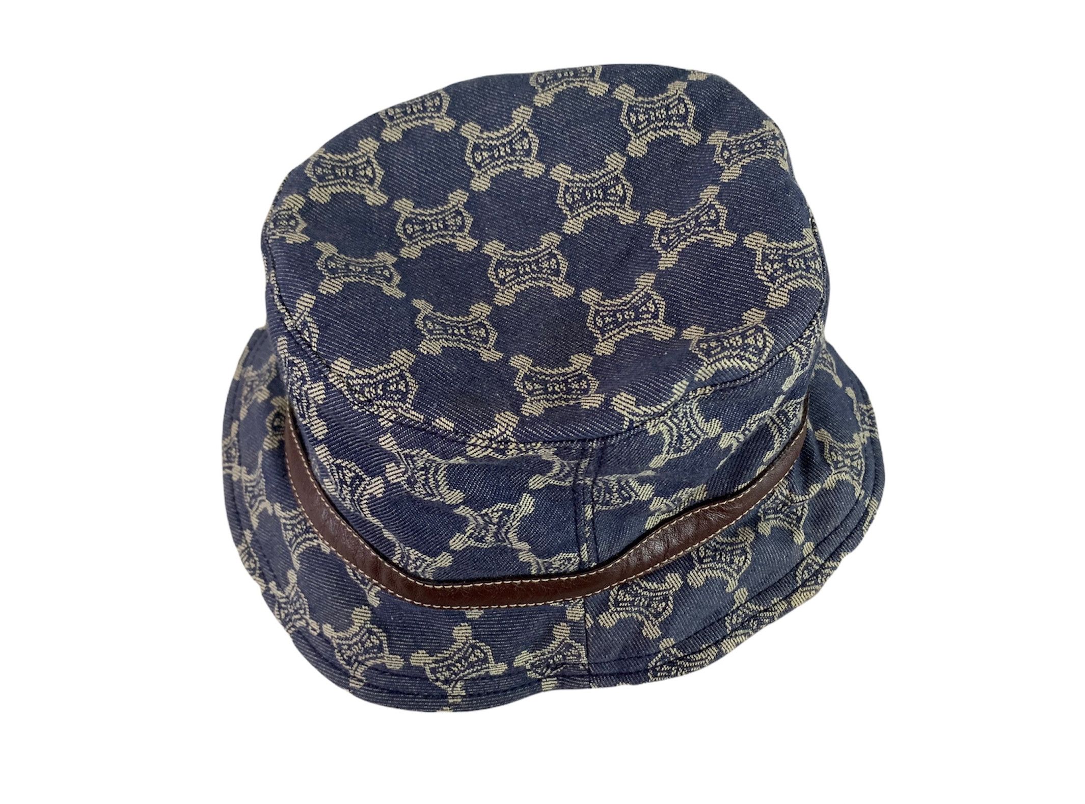 Celine × Designer Celine macadam pattern indigo canvas leather bucket hat Size ONE SIZE - 5 Thumbnail