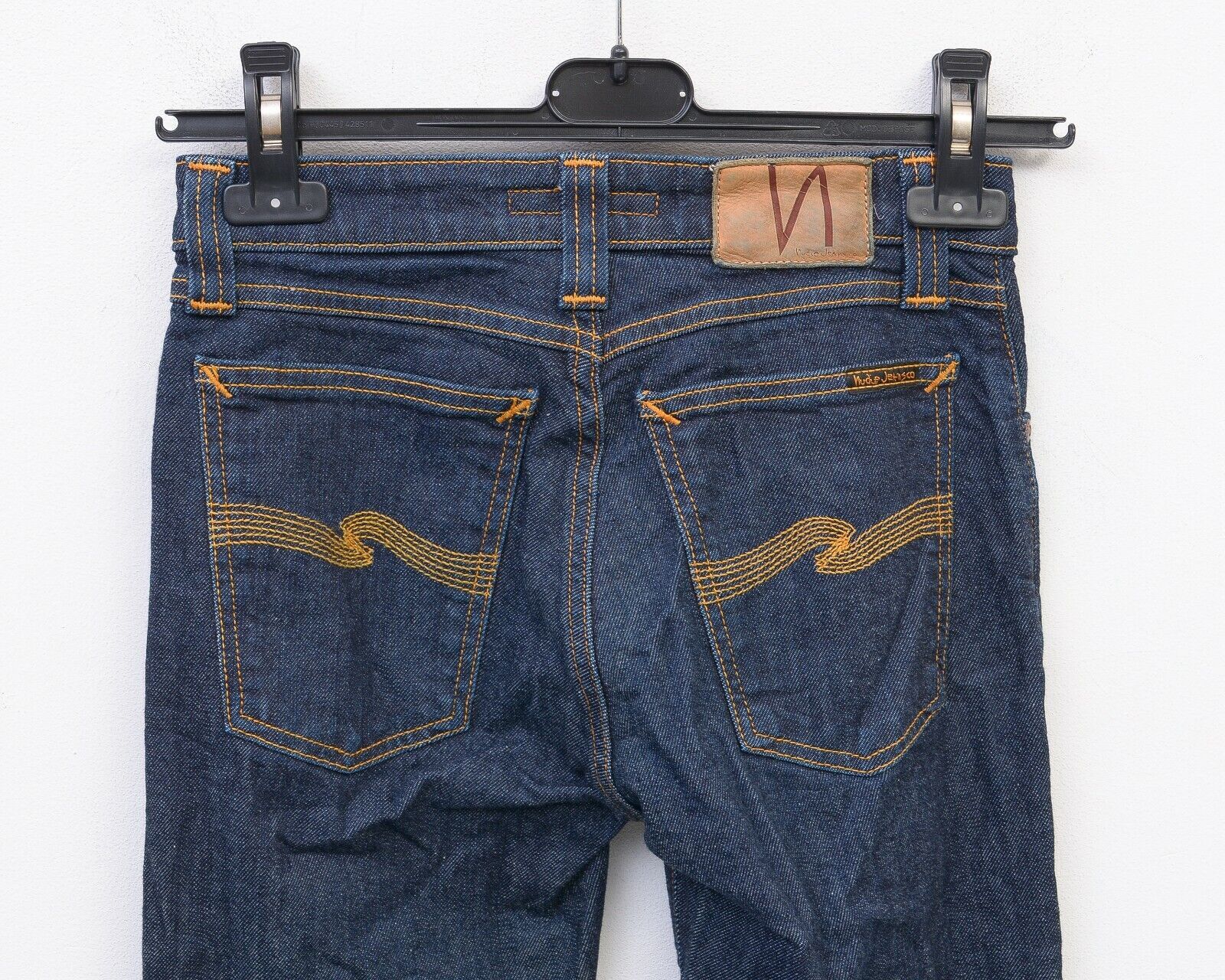 Indigo × Nudie Jeans Skinny Lin Women W25L32 Low Rise Pants Trousers Stretch Slim Size 25" / US 0 / IT 36 - 5 Thumbnail