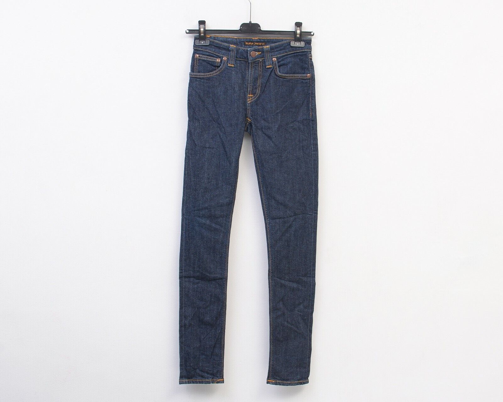 Indigo × Nudie Jeans Skinny Lin Women W25L32 Low Rise Pants Trousers Stretch Slim Size 25" / US 0 / IT 36 - 1 Thumbnail