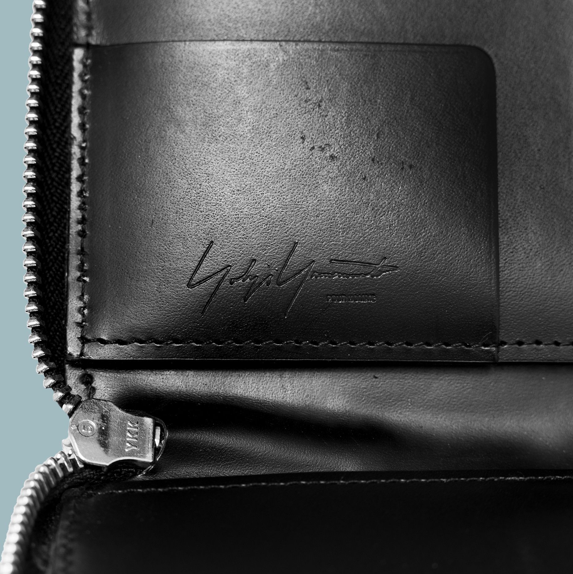 Yohji Yamamoto Yohji Yamamoto Black Leather All Around Zip Wallet Size ONE SIZE - 3 Thumbnail