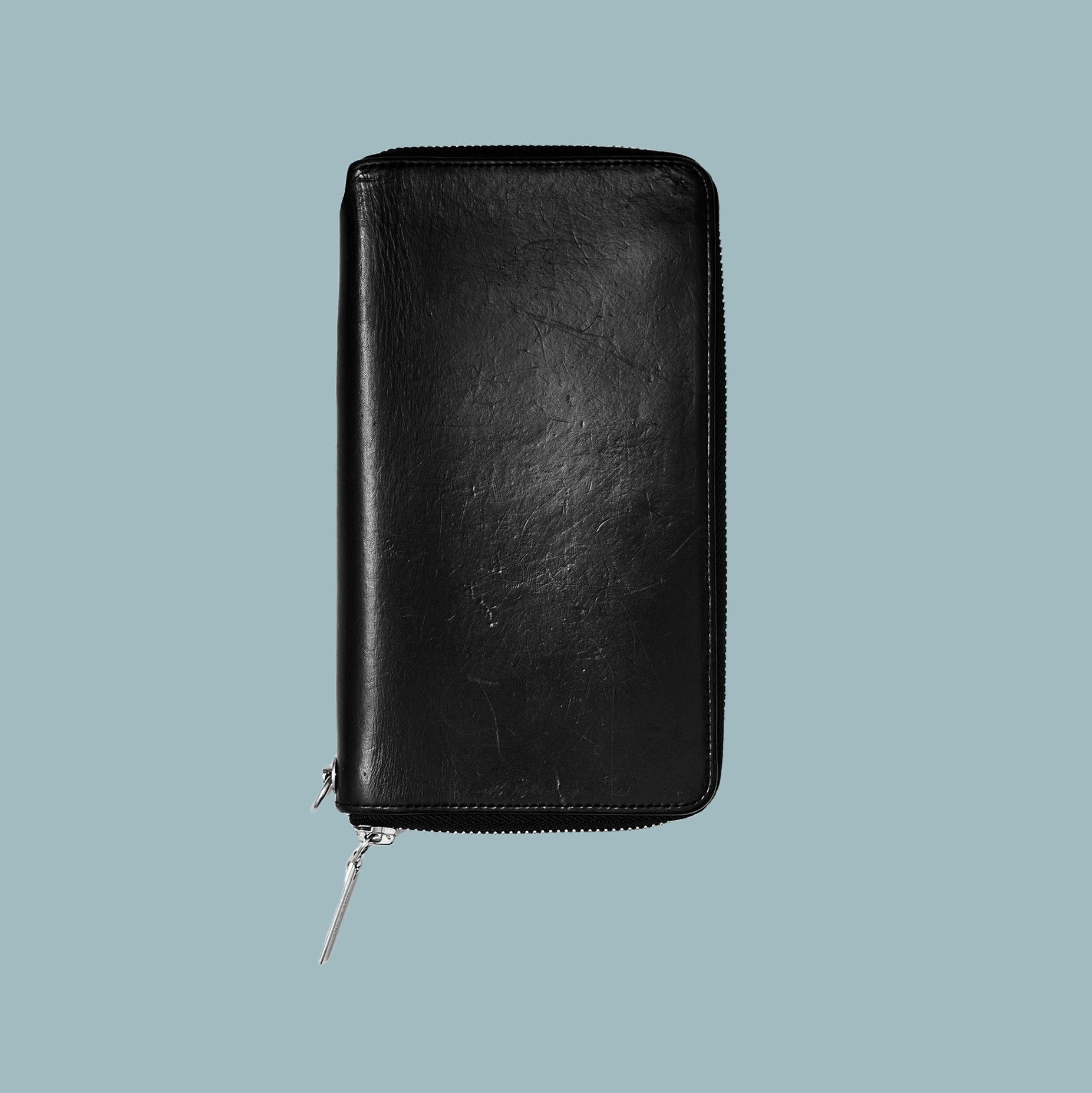Yohji Yamamoto Yohji Yamamoto Black Leather All Around Zip Wallet Size ONE SIZE - 7 Thumbnail