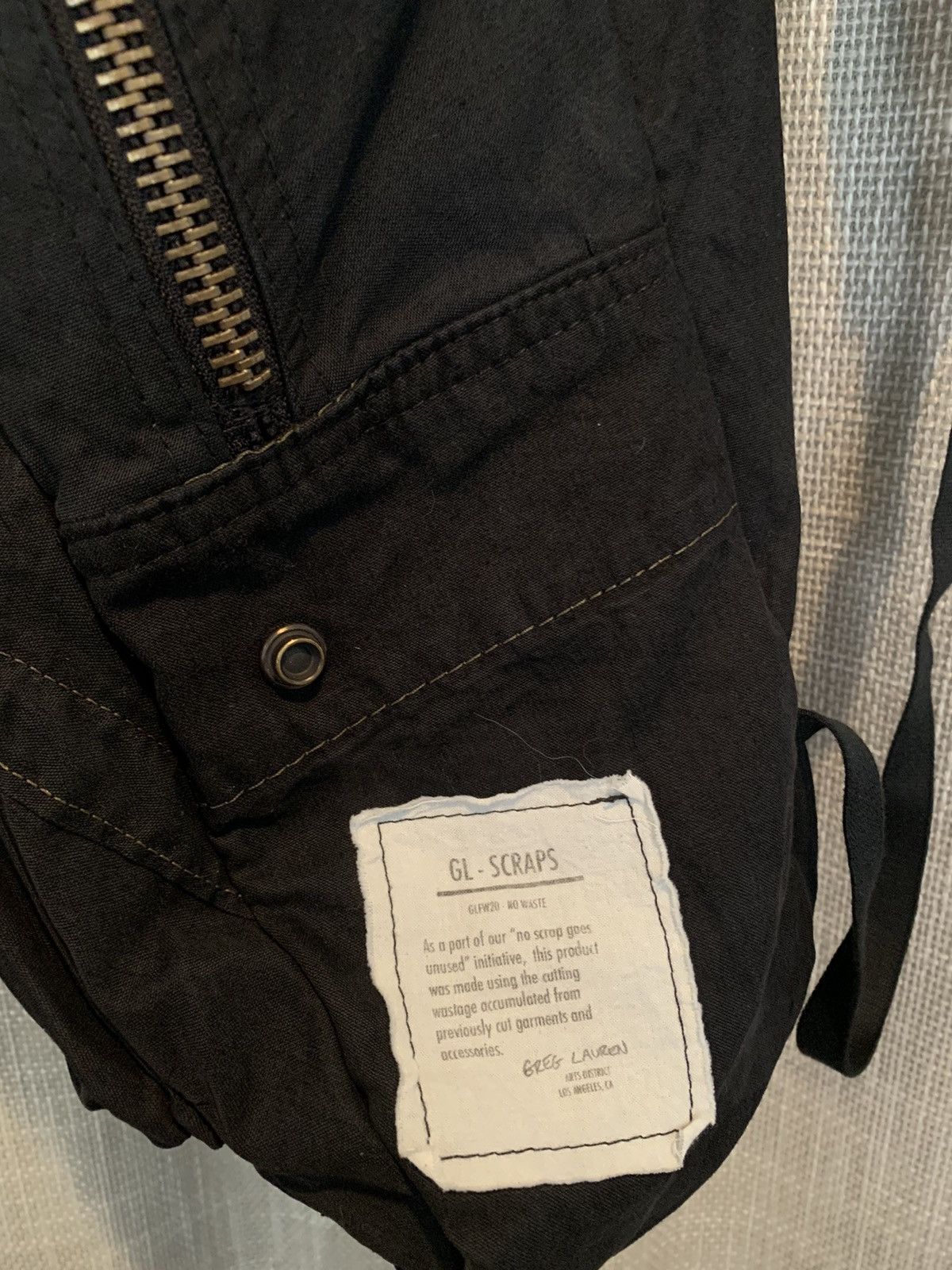 Greg Lauren Greg Lauren Scraps Black Patchwork Canvas Backpack Size ONE SIZE - 3 Thumbnail